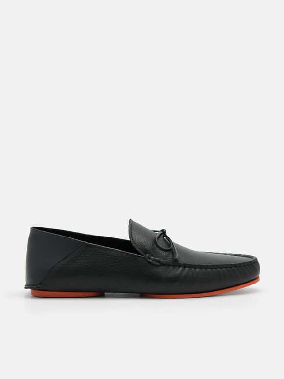 Leto Leather Driving Shoes, Black