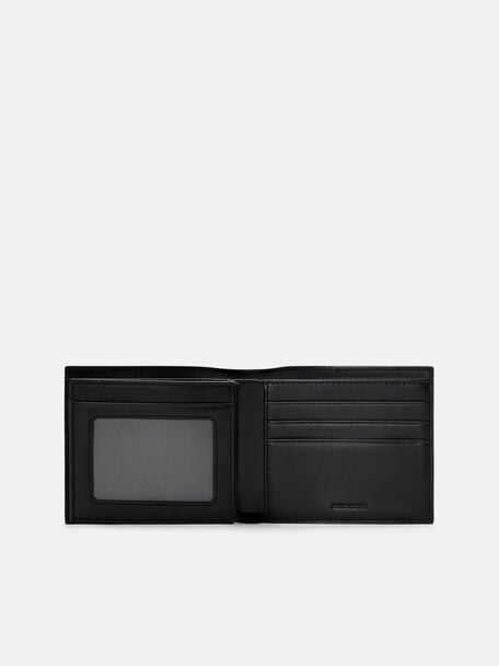 V&iacute; ngắn gập đ&ocirc;i Kid Leather, Đen, hi-res