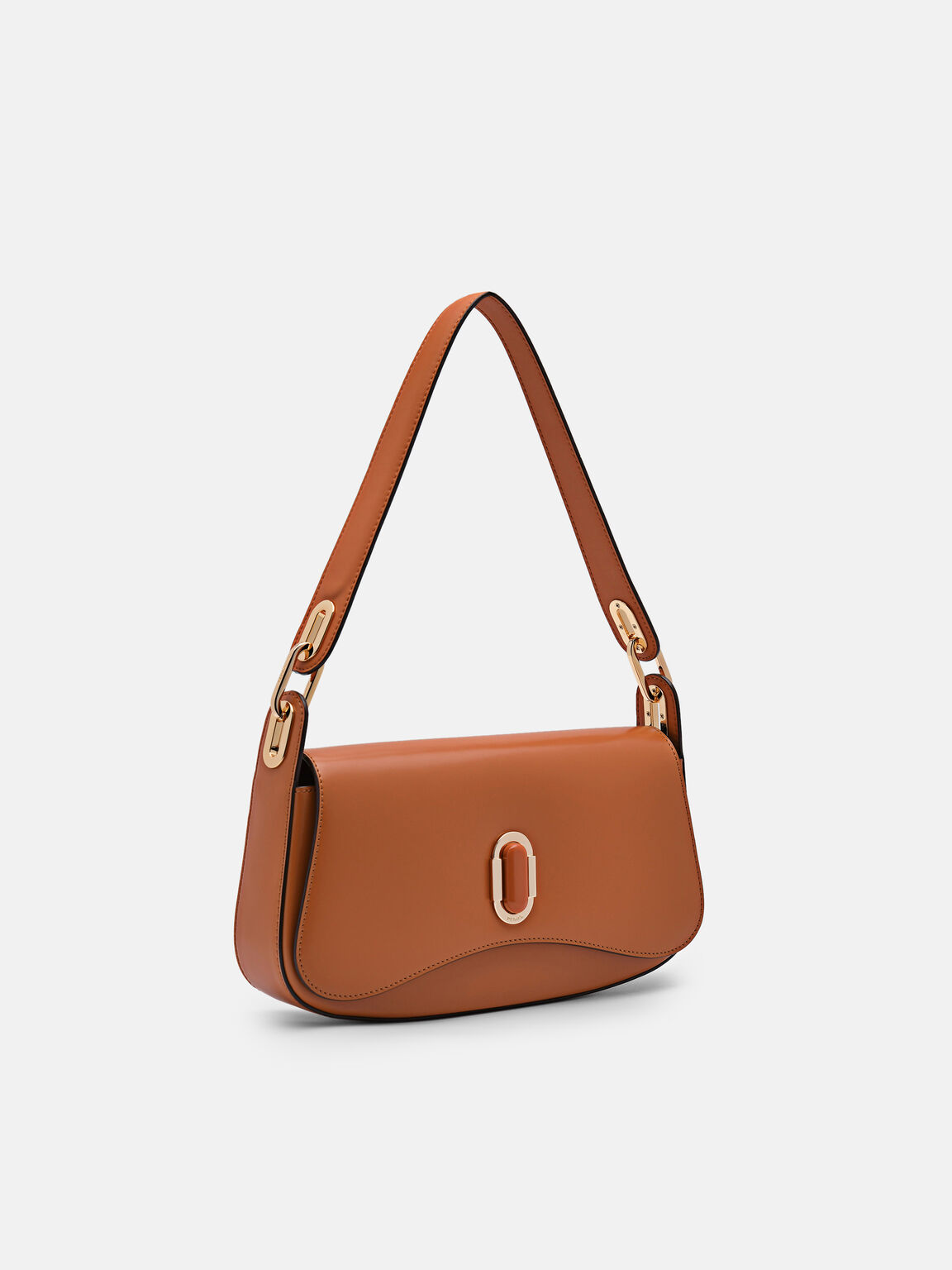 PEDRO Studio Rift Leather Shoulder Bag, Orange, hi-res