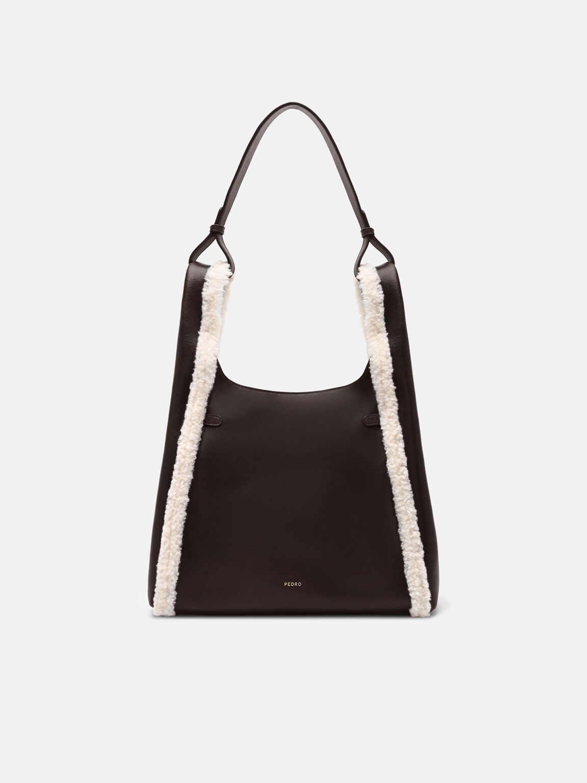 Danielle Large Leather Hobo Bag, Multi Fur, hi-res