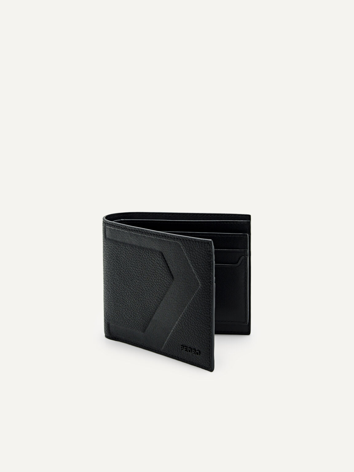 Leather Bi-Fold Insert Wallet, Black, hi-res