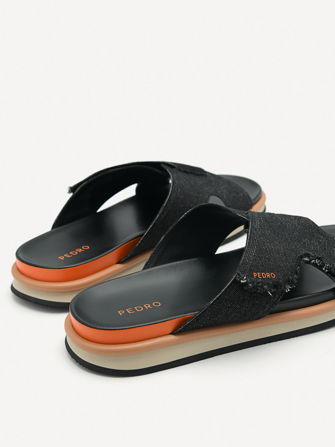 Harlin Slide Sandals, Black, hi-res