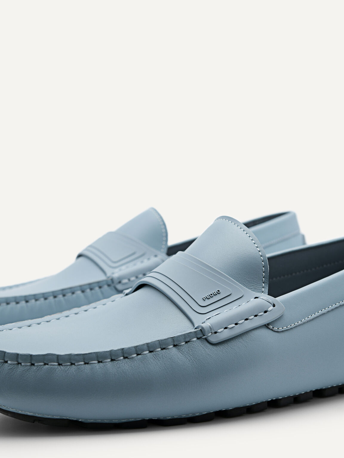 Pascal Leather Driving Shoes, Slate Blue, hi-res