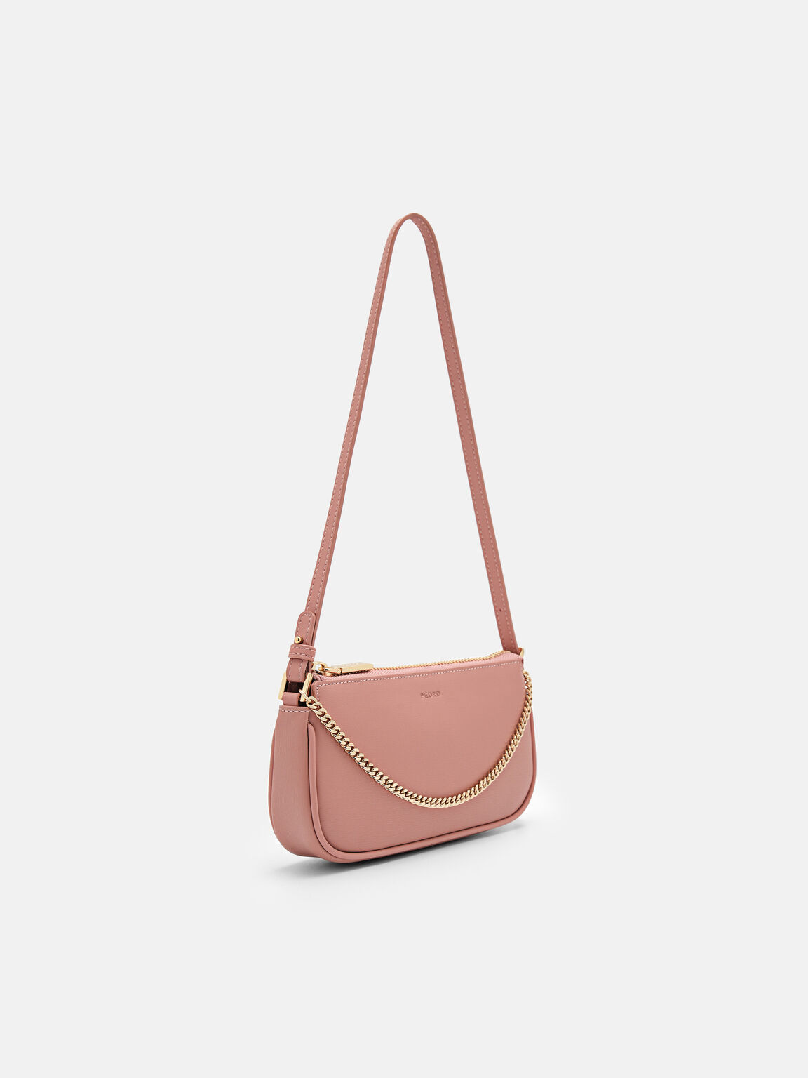 Maddy Leather Pouch, Blush, hi-res