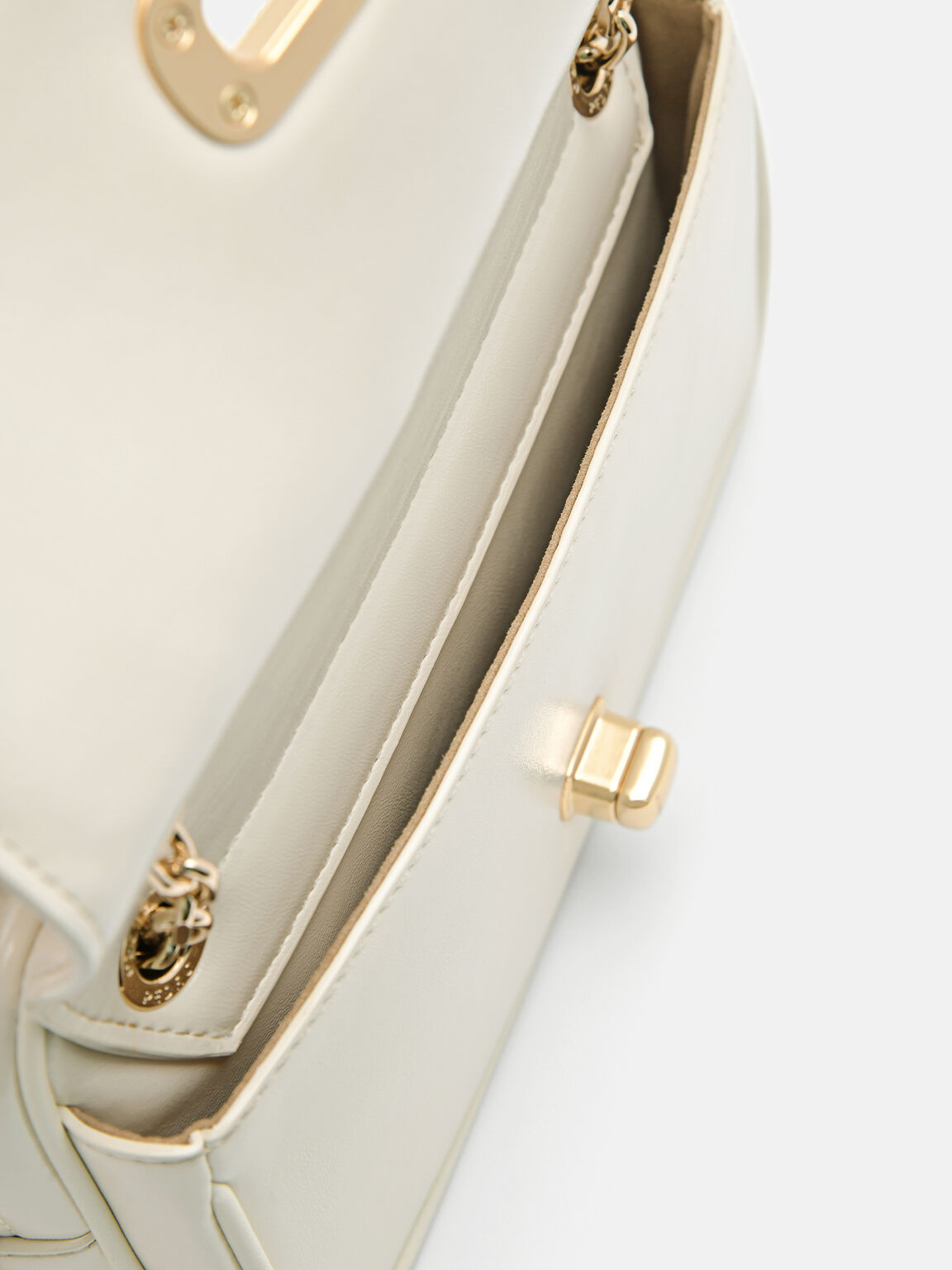 Túi đeo vai phom chữ nhật Effie Mini, Phấn, hi-res