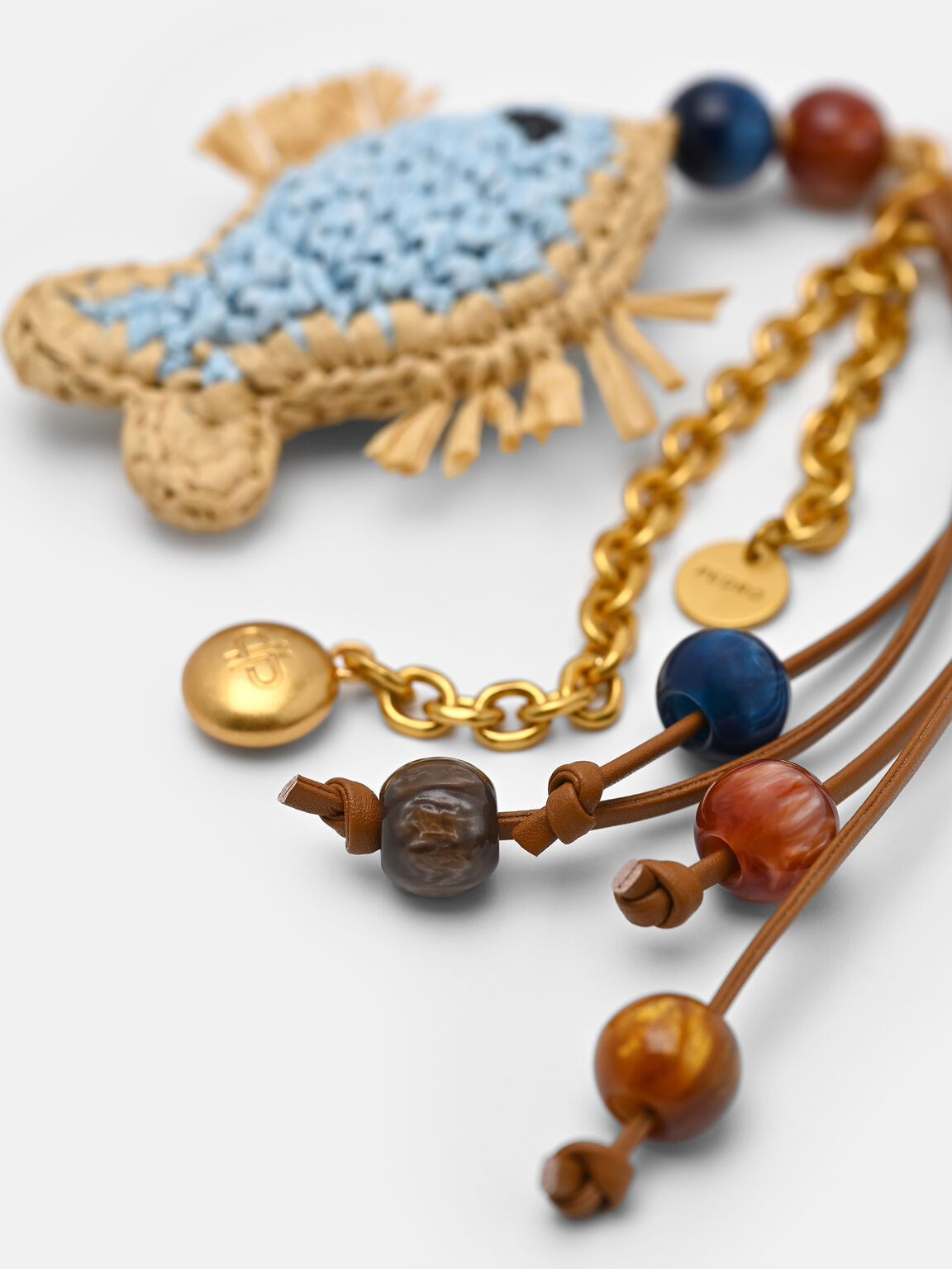 M&oacute;c kho&aacute; treo t&uacute;i Raffia, Nhiều M&agrave;u, hi-res