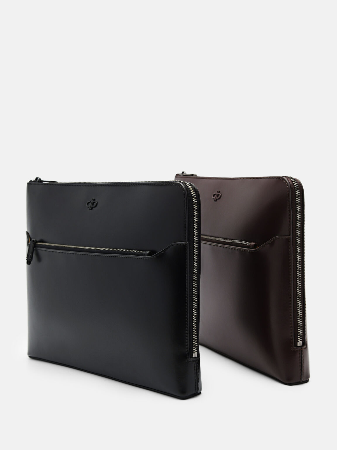 PEDRO Icon Leather Portfolio Bag, Dark Brown, hi-res