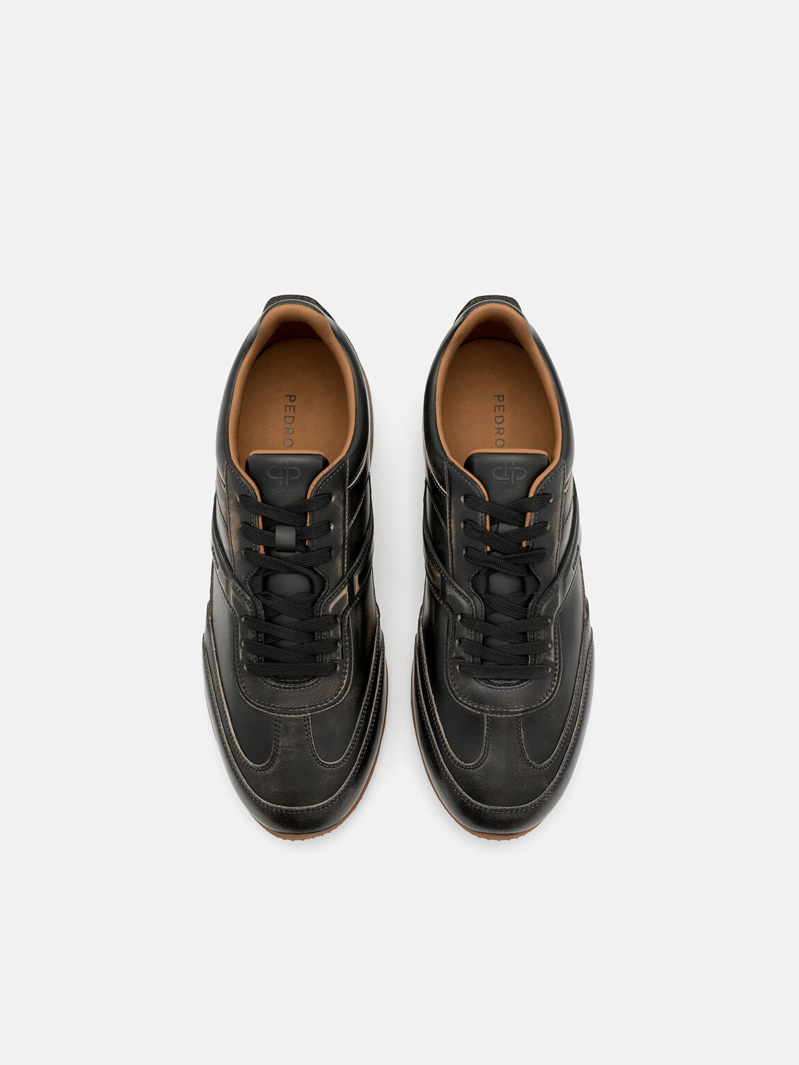 Gi&agrave;y sneakers cổ thấp Dario, N&acirc;u Đậm, hi-res