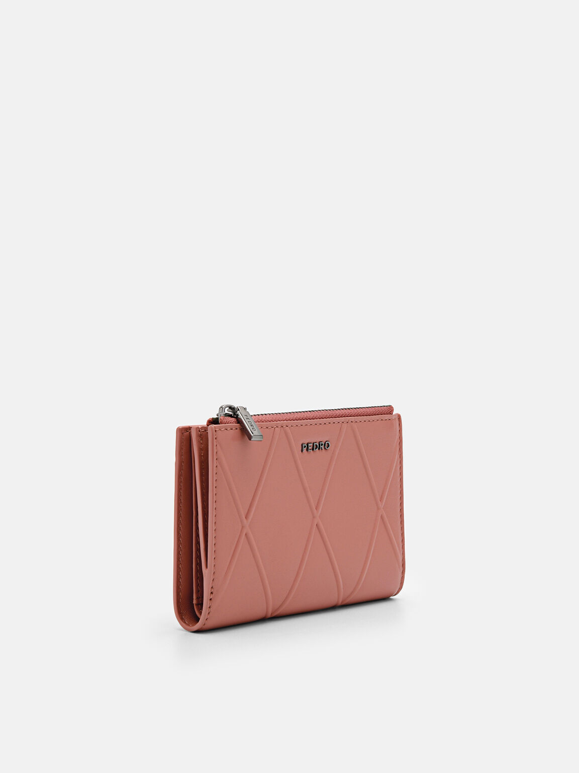 Leather Bi-Fold Wallet, Blush