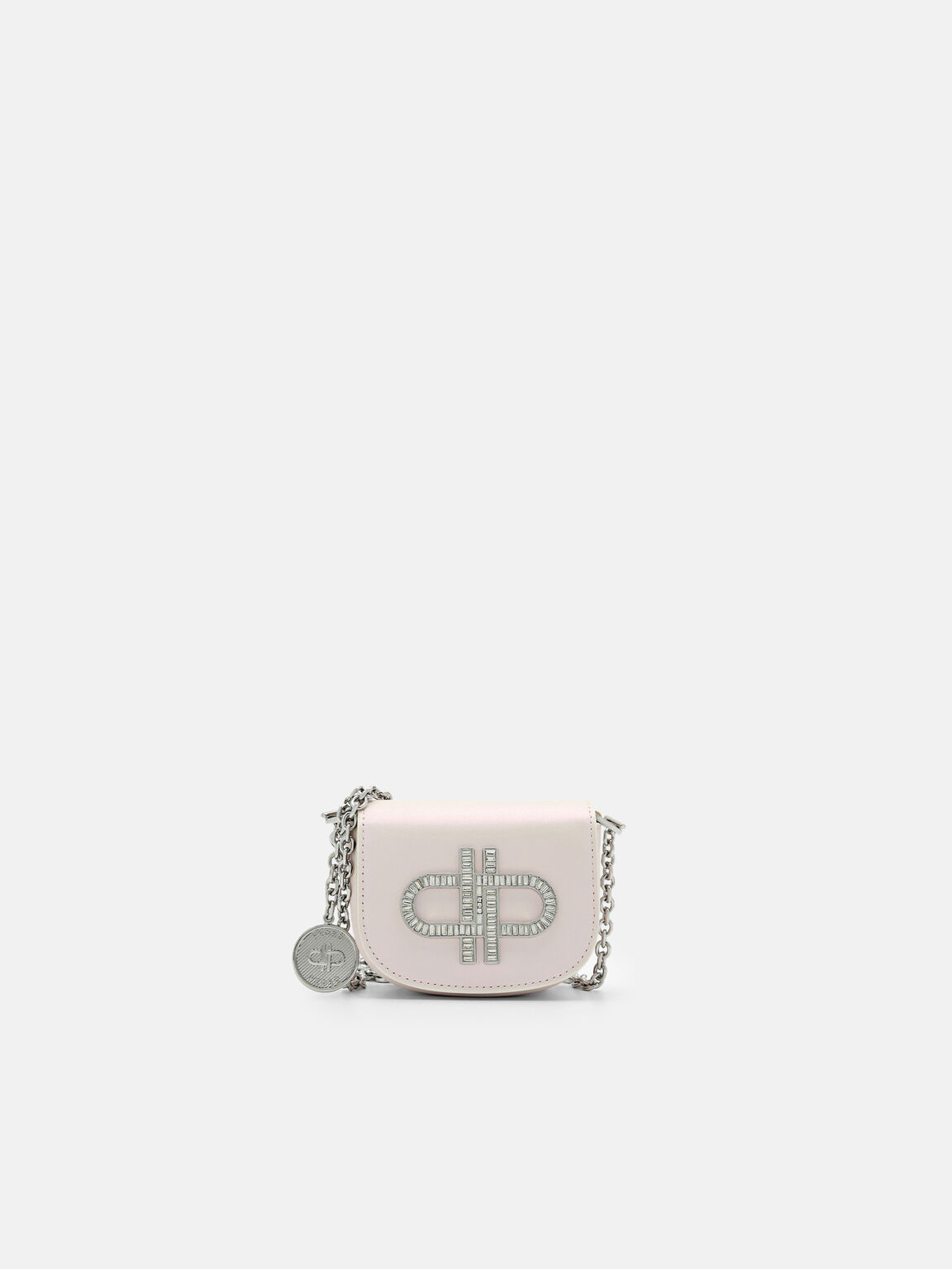 PEDRO Icon Pearlized Leather Micro Sling Pouch, White