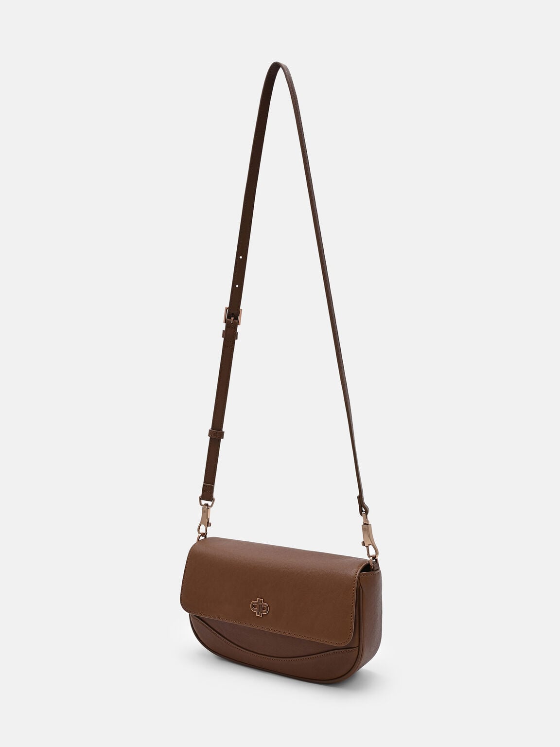 Willow Leather Shoulder Bag, Brown, hi-res