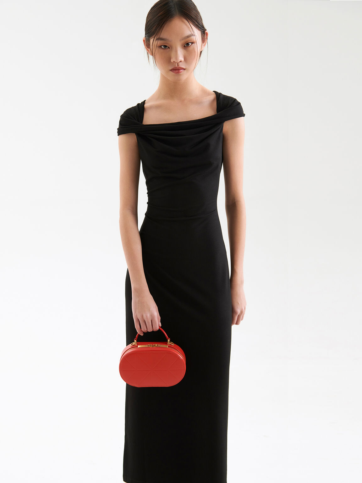 PEDRO Studio Cara Leather Mini Shoulder Bag in Pixel, Red, hi-res