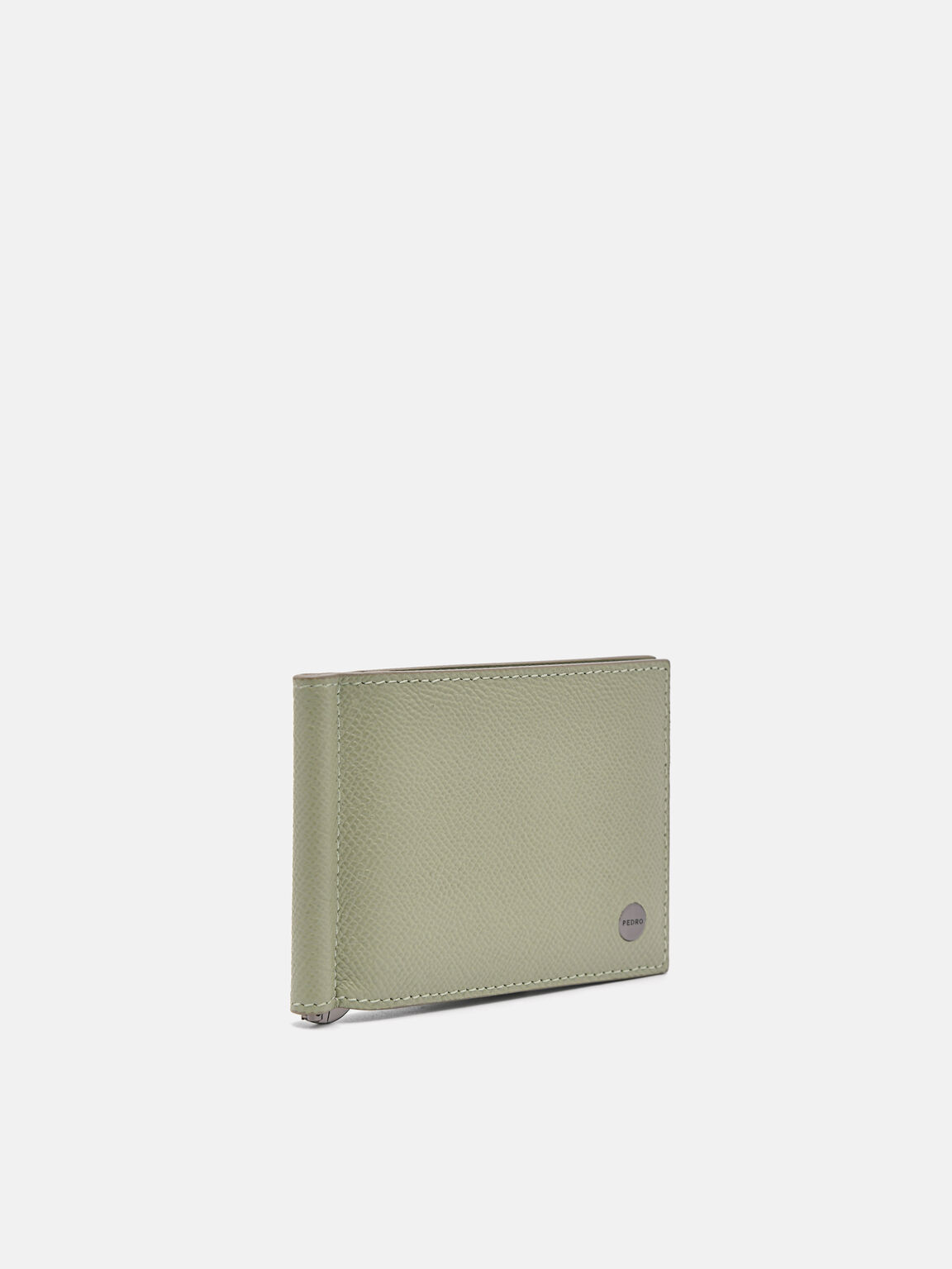 Oliver Leather Bi-Fold Card Holder with Money Clip, Olive, hi-res