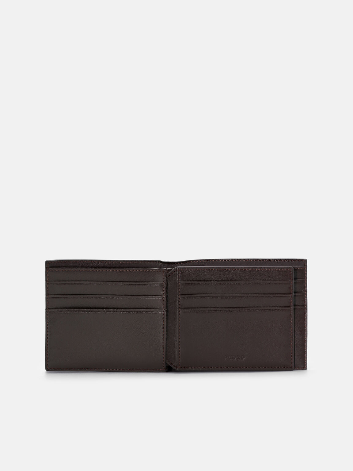 Leather Bi-Fold Flip Wallet, Espresso Brown, hi-res