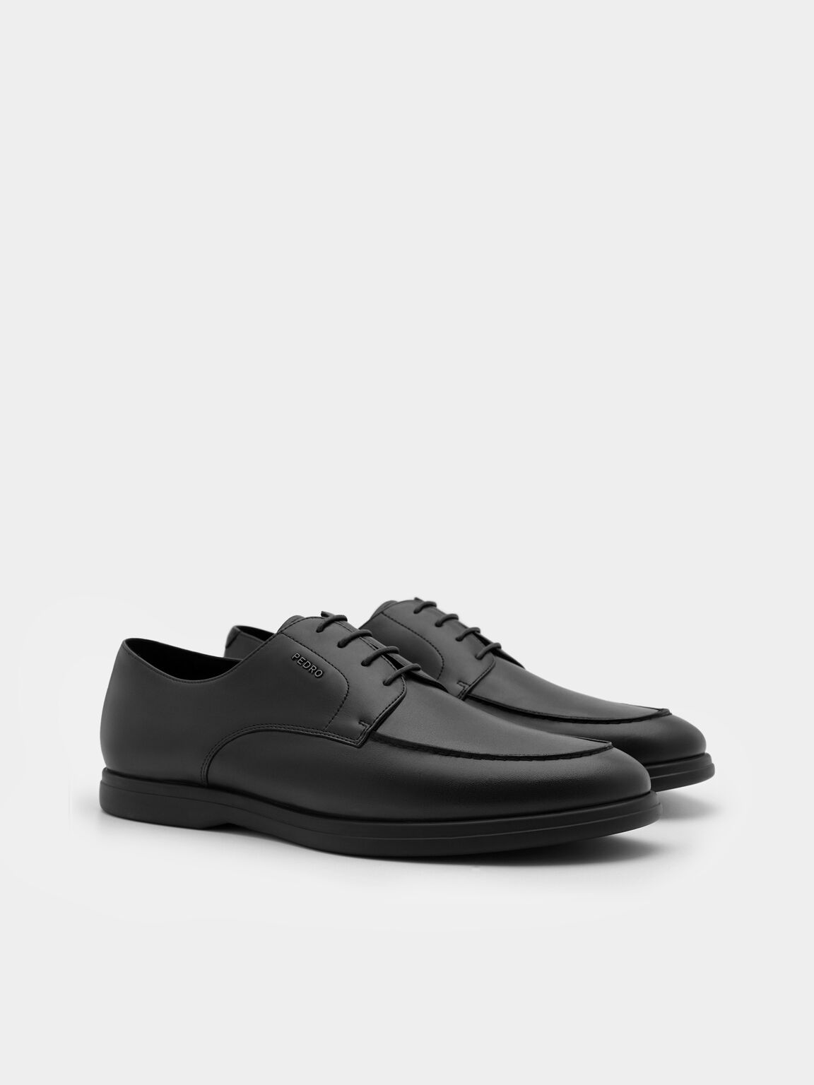 Gi&agrave;y t&acirc;y mũi tr&ograve;n Burnished Leather, Đen b&oacute;ng, hi-res