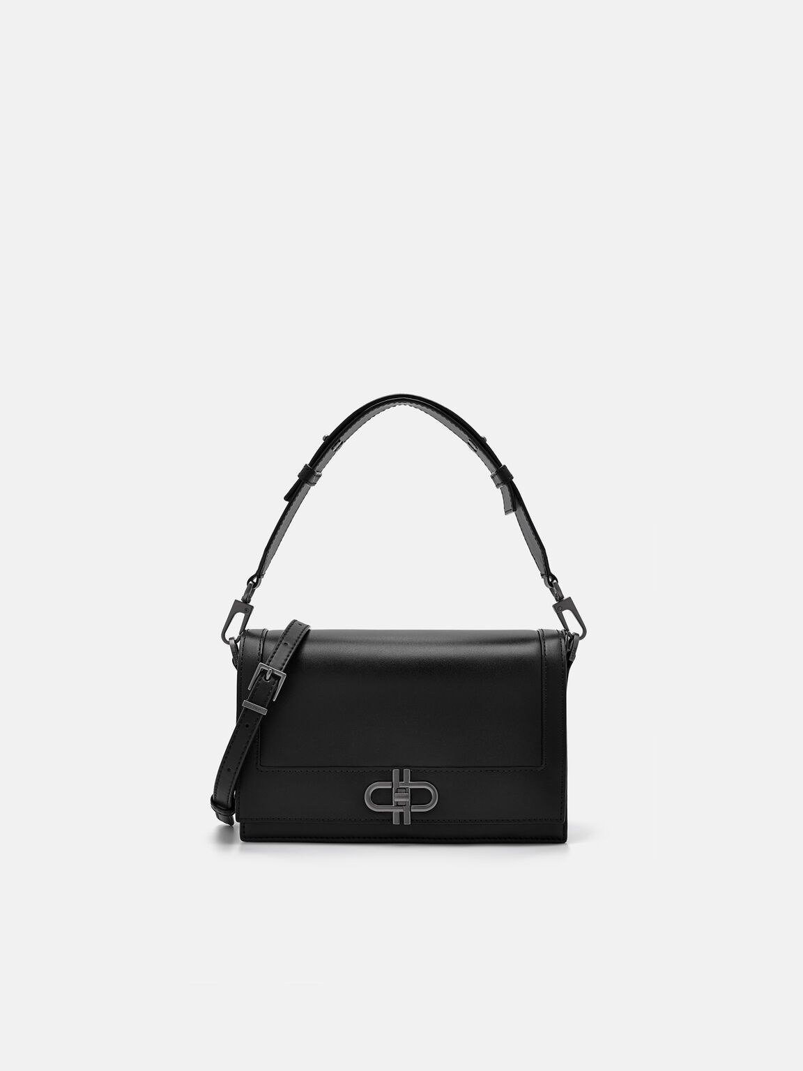 PEDRO Icon Leather Shoulder Bag, Black, hi-res
