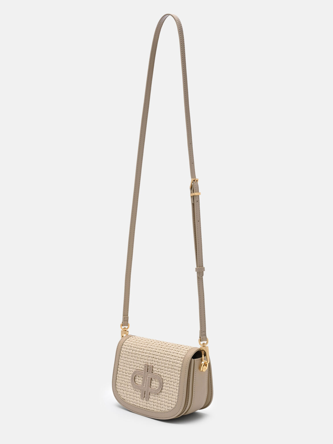 Duet Raffia Shoulder Bag, Chalk Raffia, hi-res