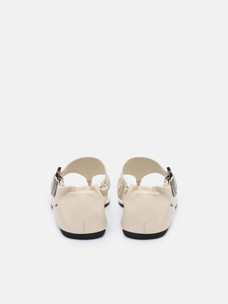 Gi&agrave;y sandals đế bệt Gabrielle, Be, hi-res