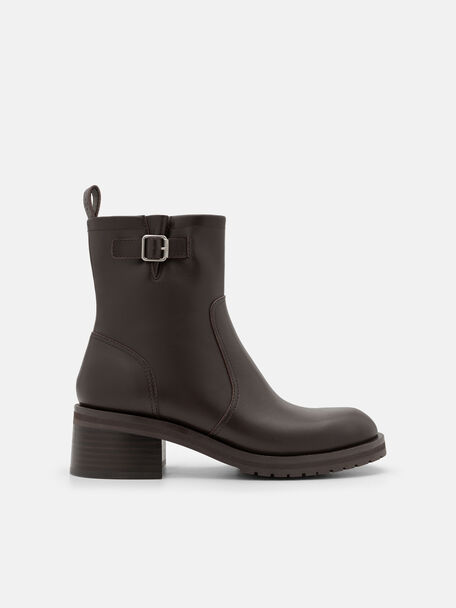 Wilkins Leather Boots, Dark Brown, hi-res