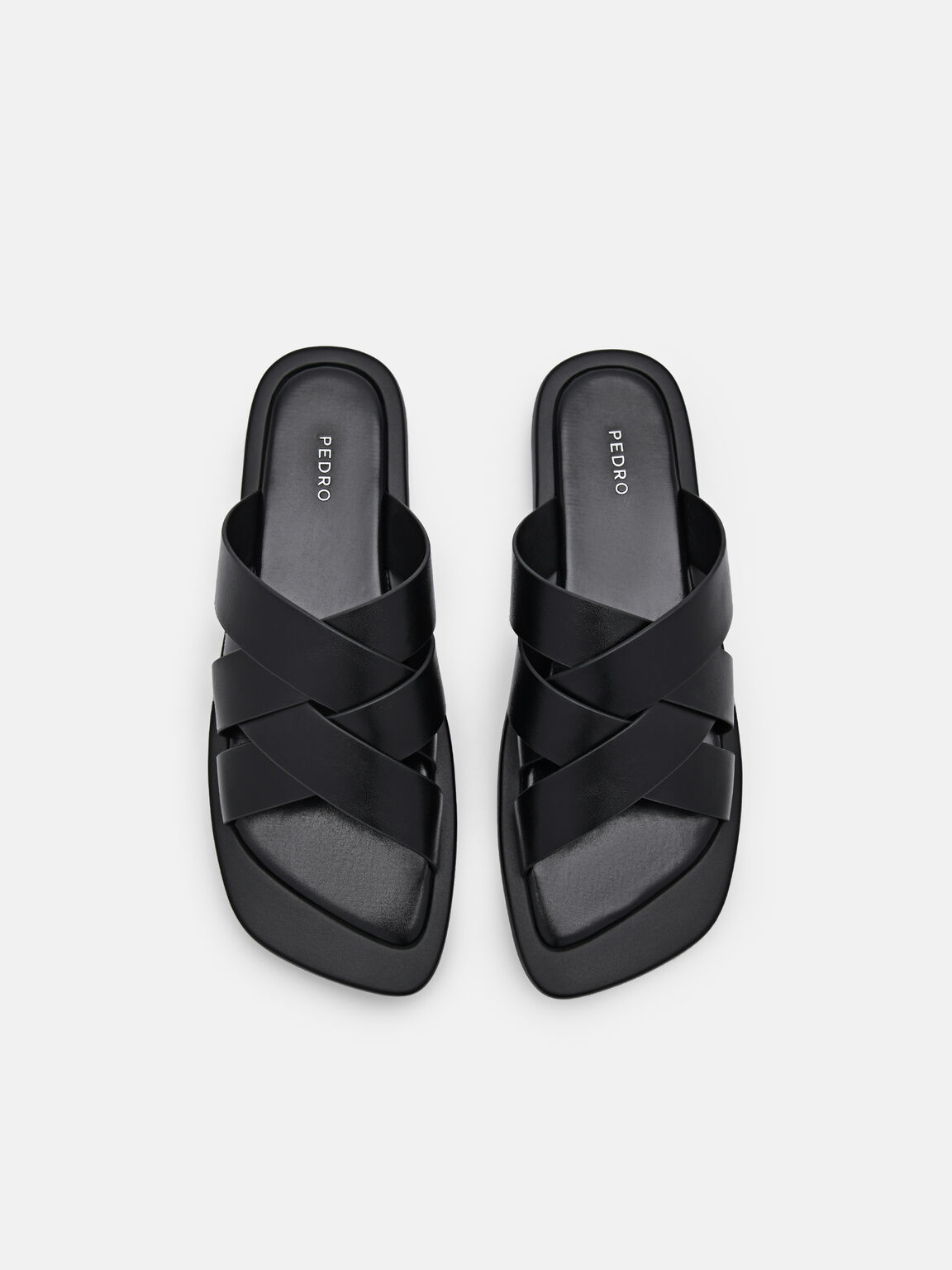 Izzie Flat Sandals, Black, hi-res