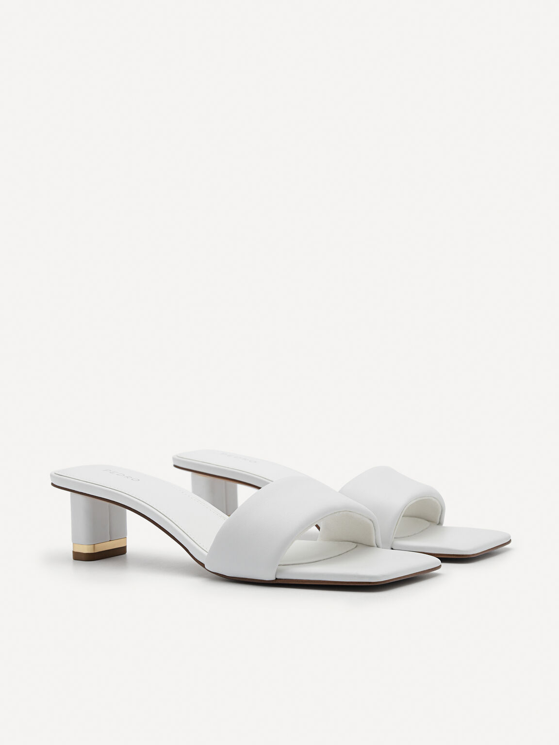 Porto Heel Sandals, White, hi-res