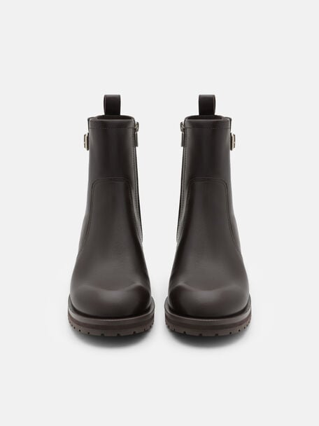 Wilkins Leather Boots, Dark Brown, hi-res