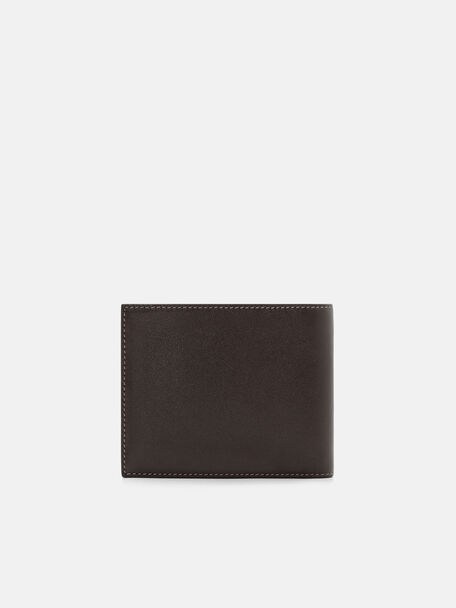 Leather Bi-Fold Wallet with Insert, Taupe, hi-res