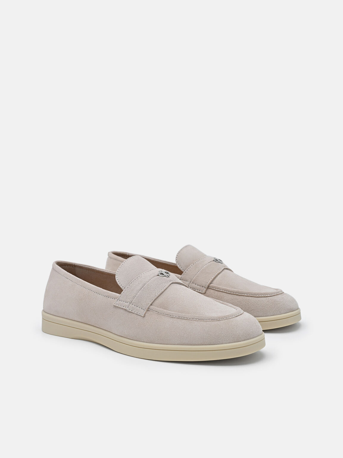 Gi&agrave;y lười mũi tr&ograve;n Roam, Beige Suede, hi-res