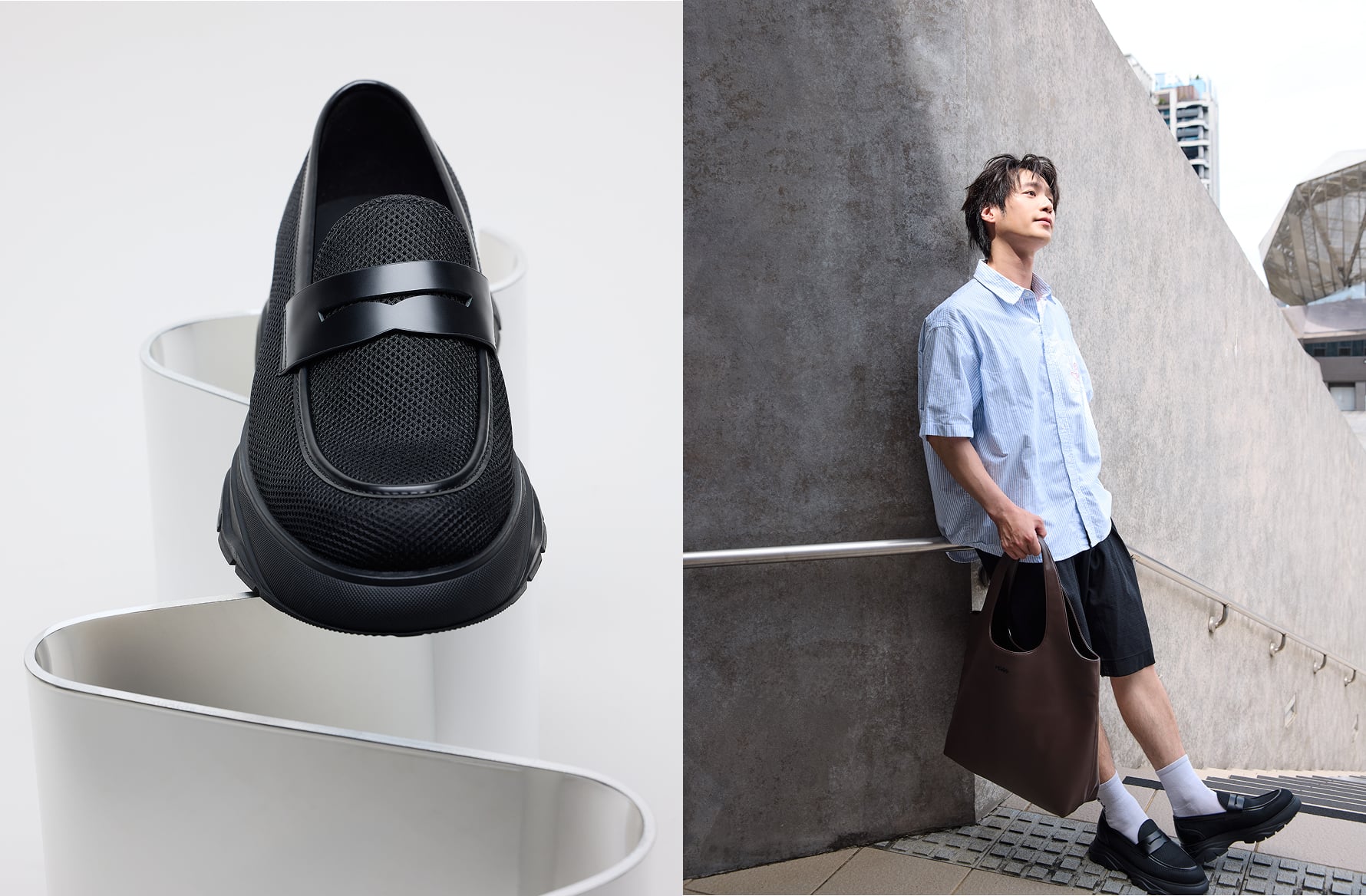 Shoes on white background