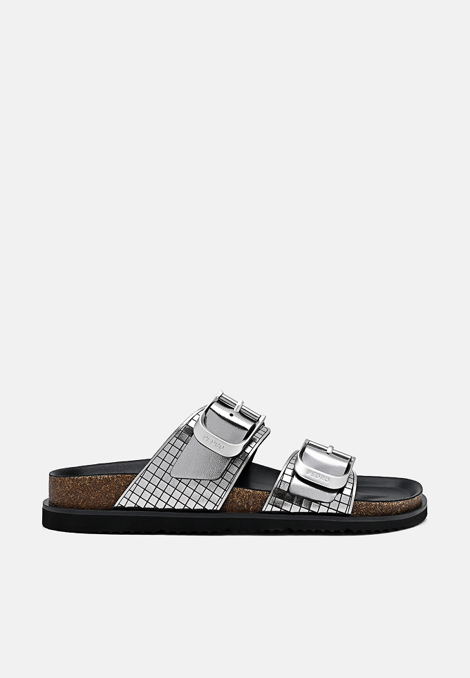 Helix Metallic Leather Sandals