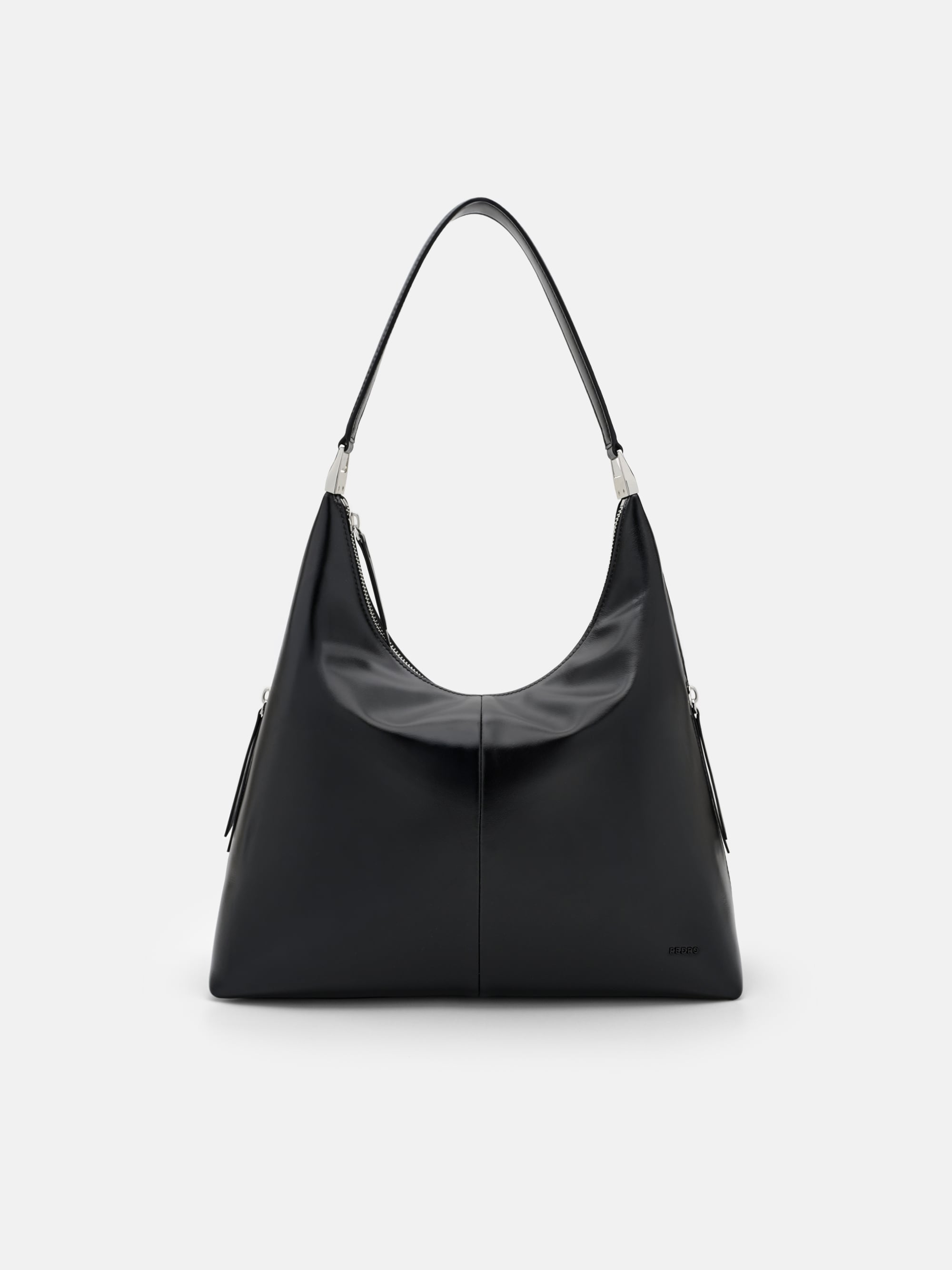 Black Reina Leather Hobo Bag - PEDRO US