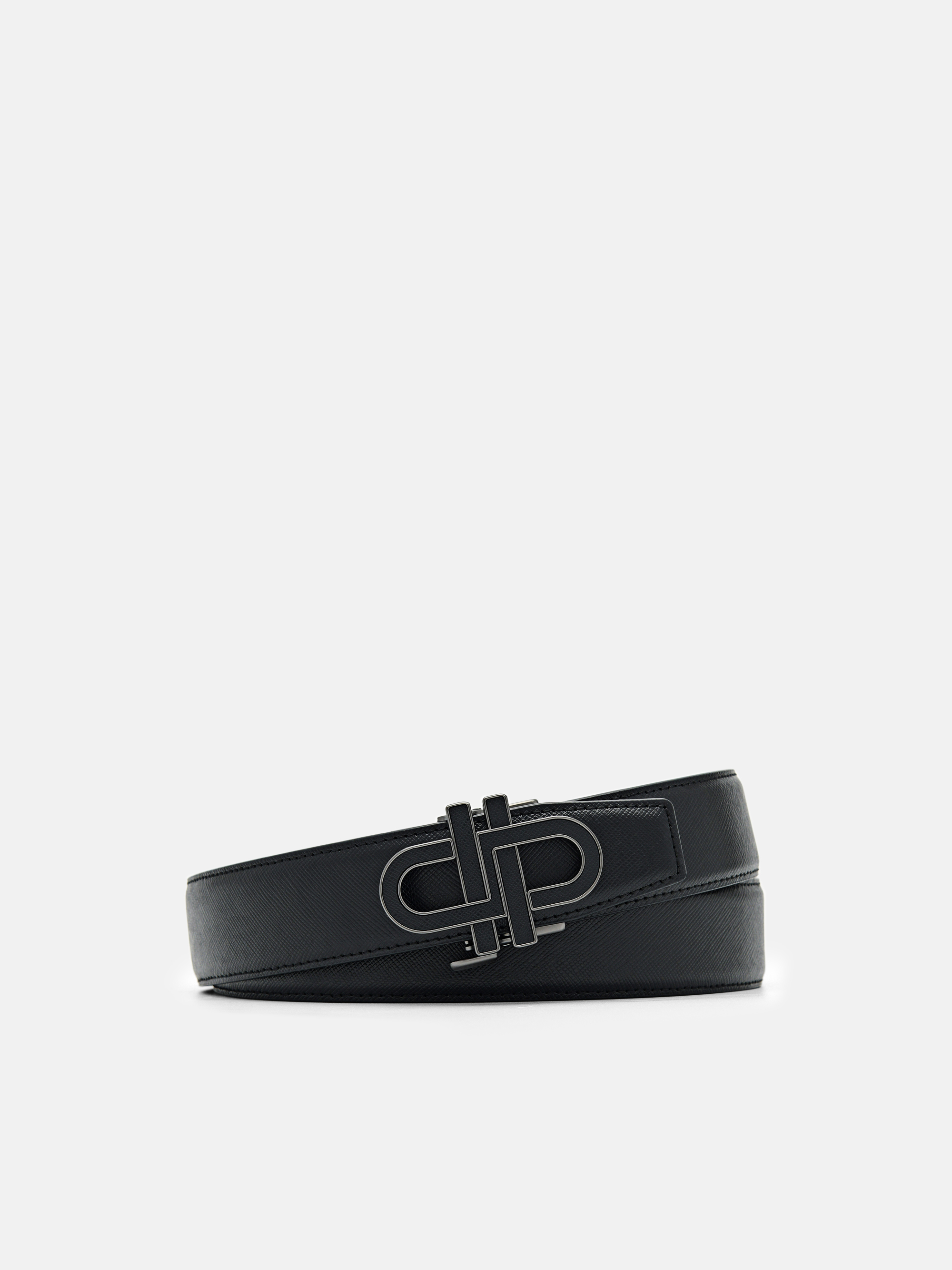 Black Saffiano Leather Automatic Belt - PEDRO US