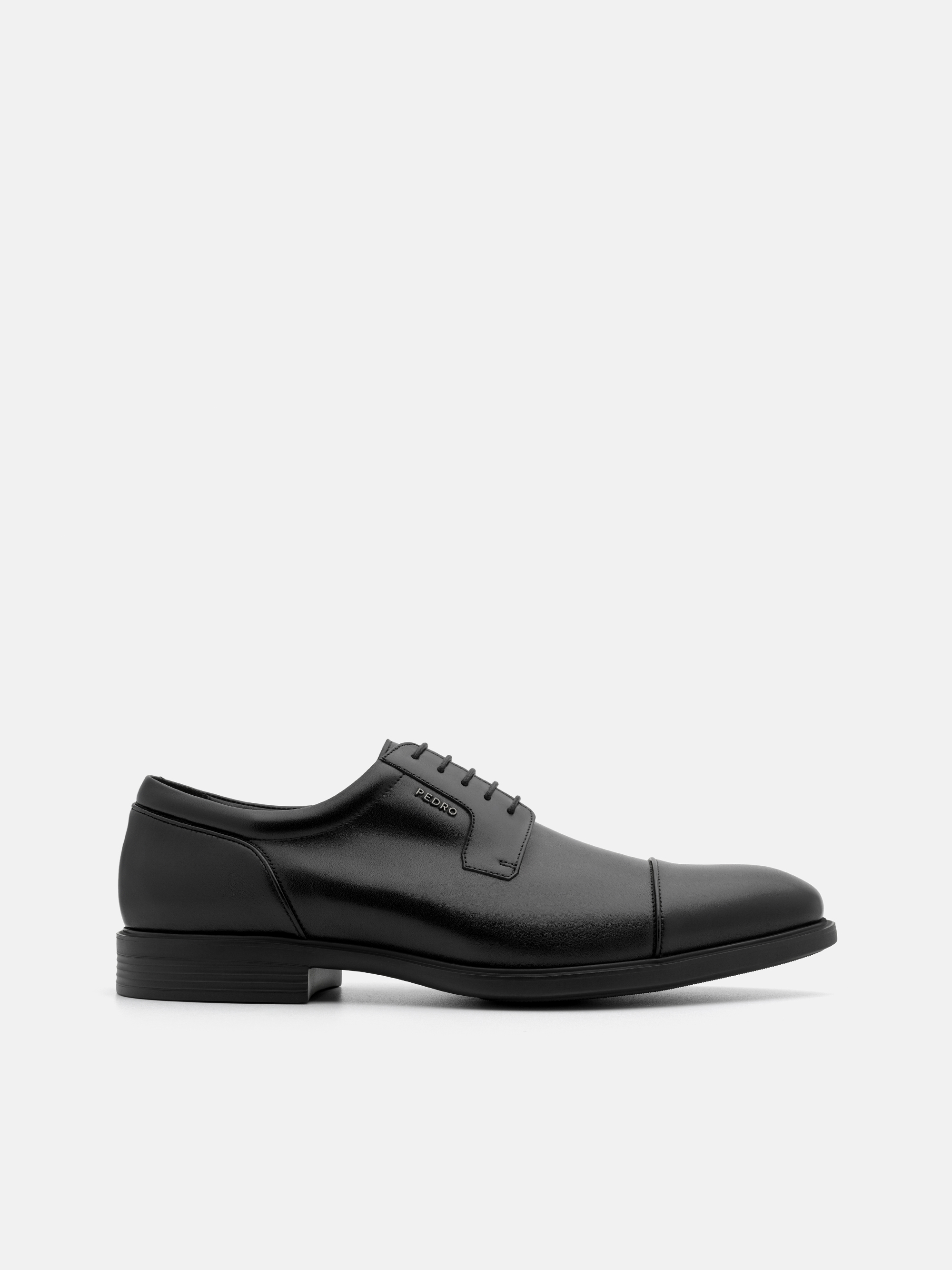 Black Altitude Lightweight Leather Derby Shoes - PEDRO SG
