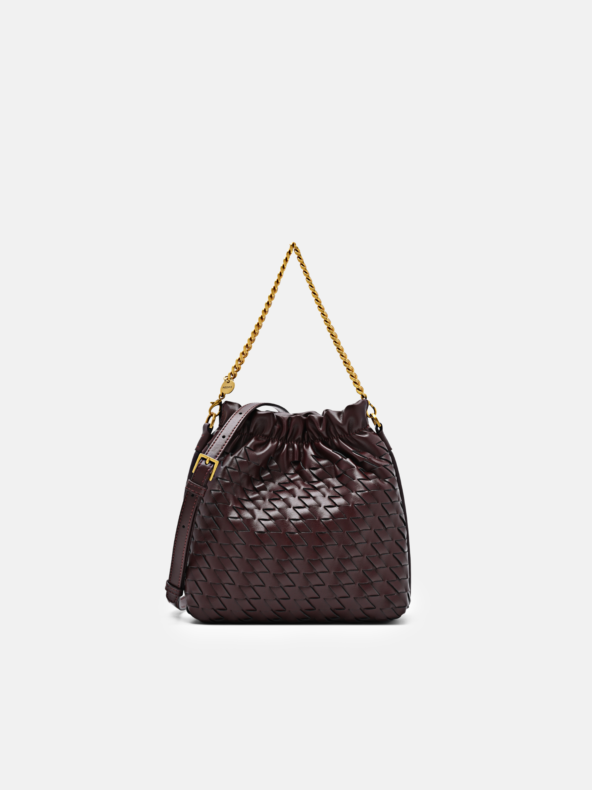 Burgundy Cami Small Shoulder Bag - PEDRO SG
