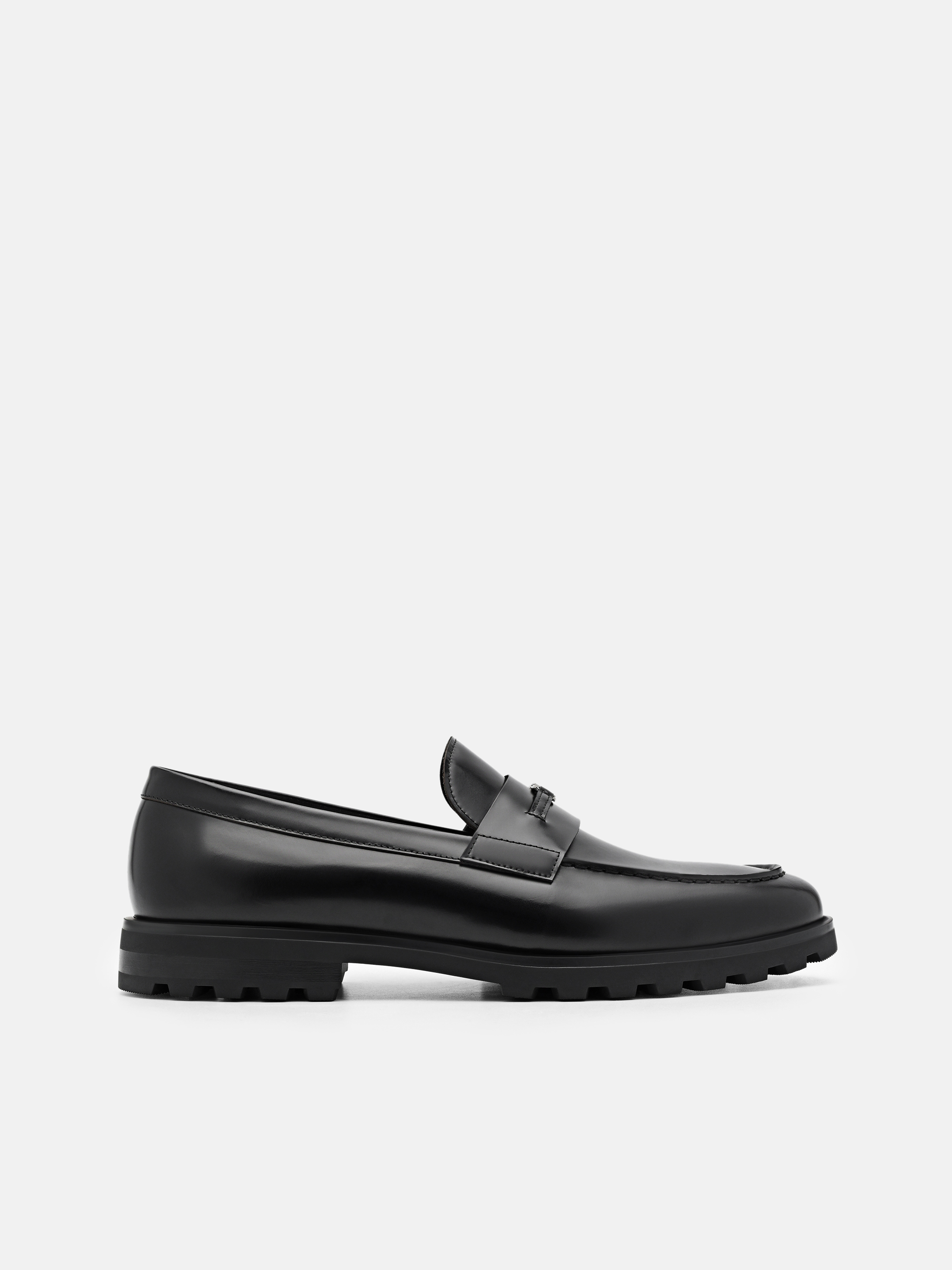 Black Leather Loafers - PEDRO US display picture 2