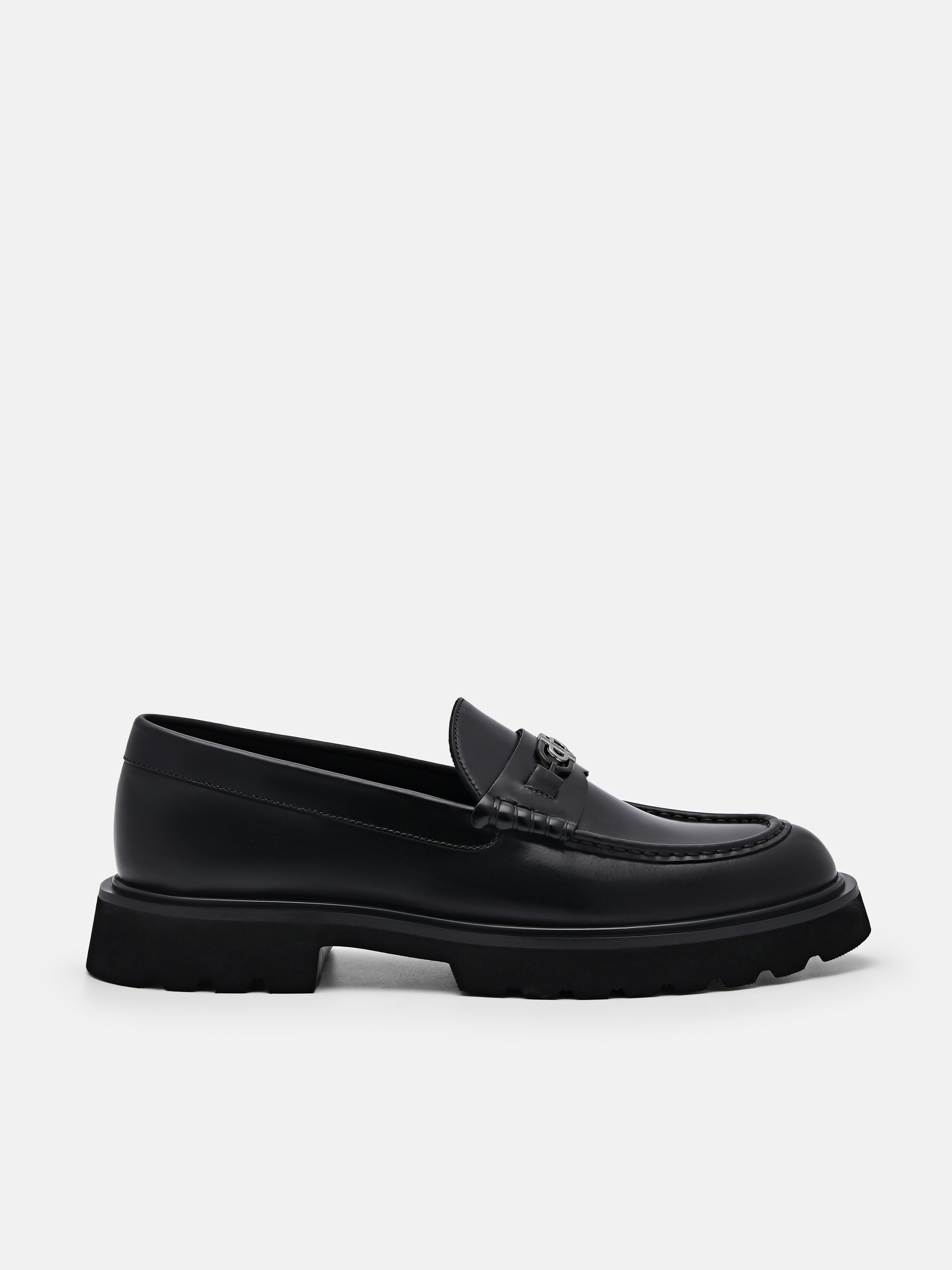 Black PEDRO Icon Leather Loafers - PEDRO US
