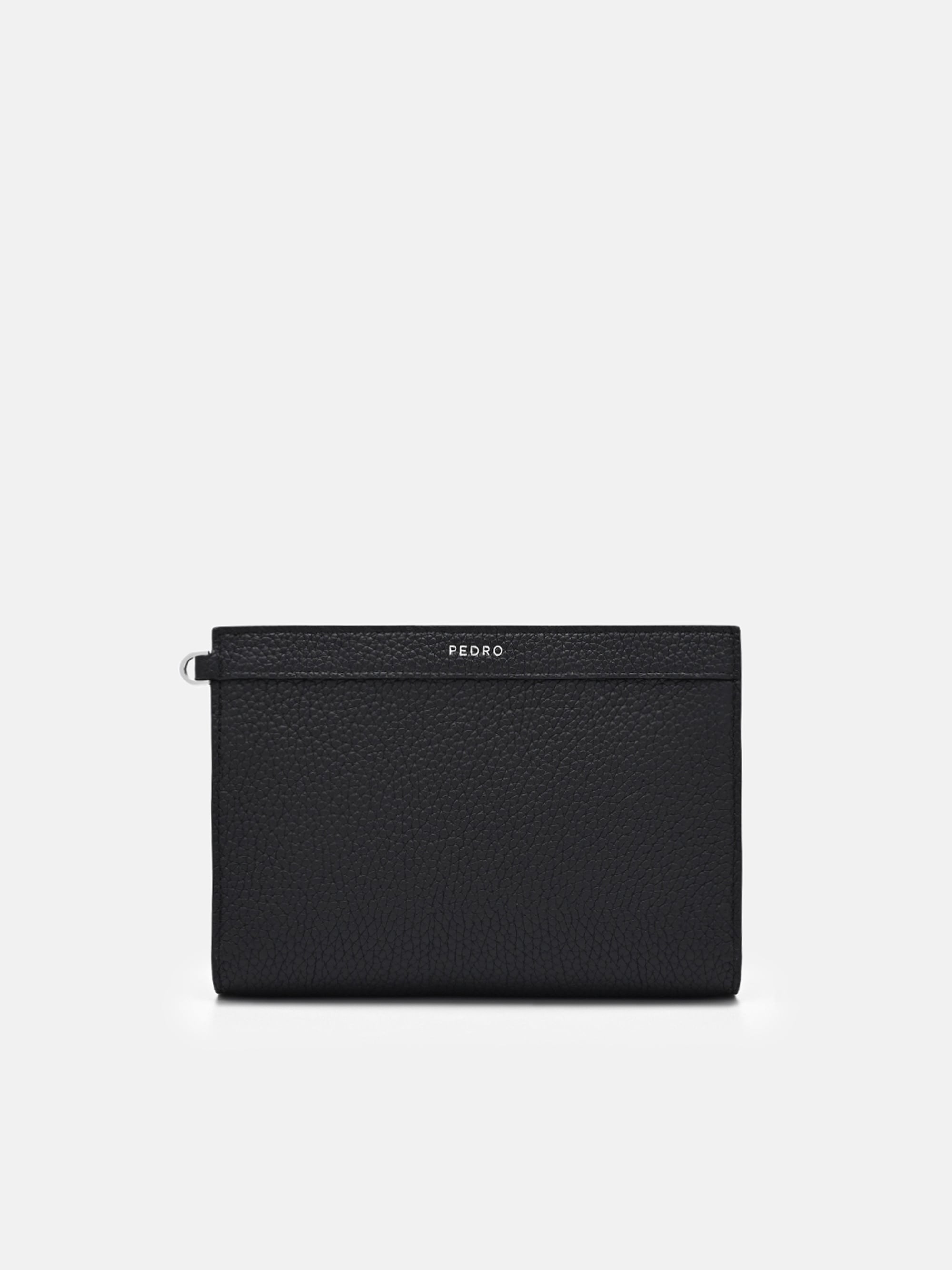 Black Leather Zipped Pouch - PEDRO SG