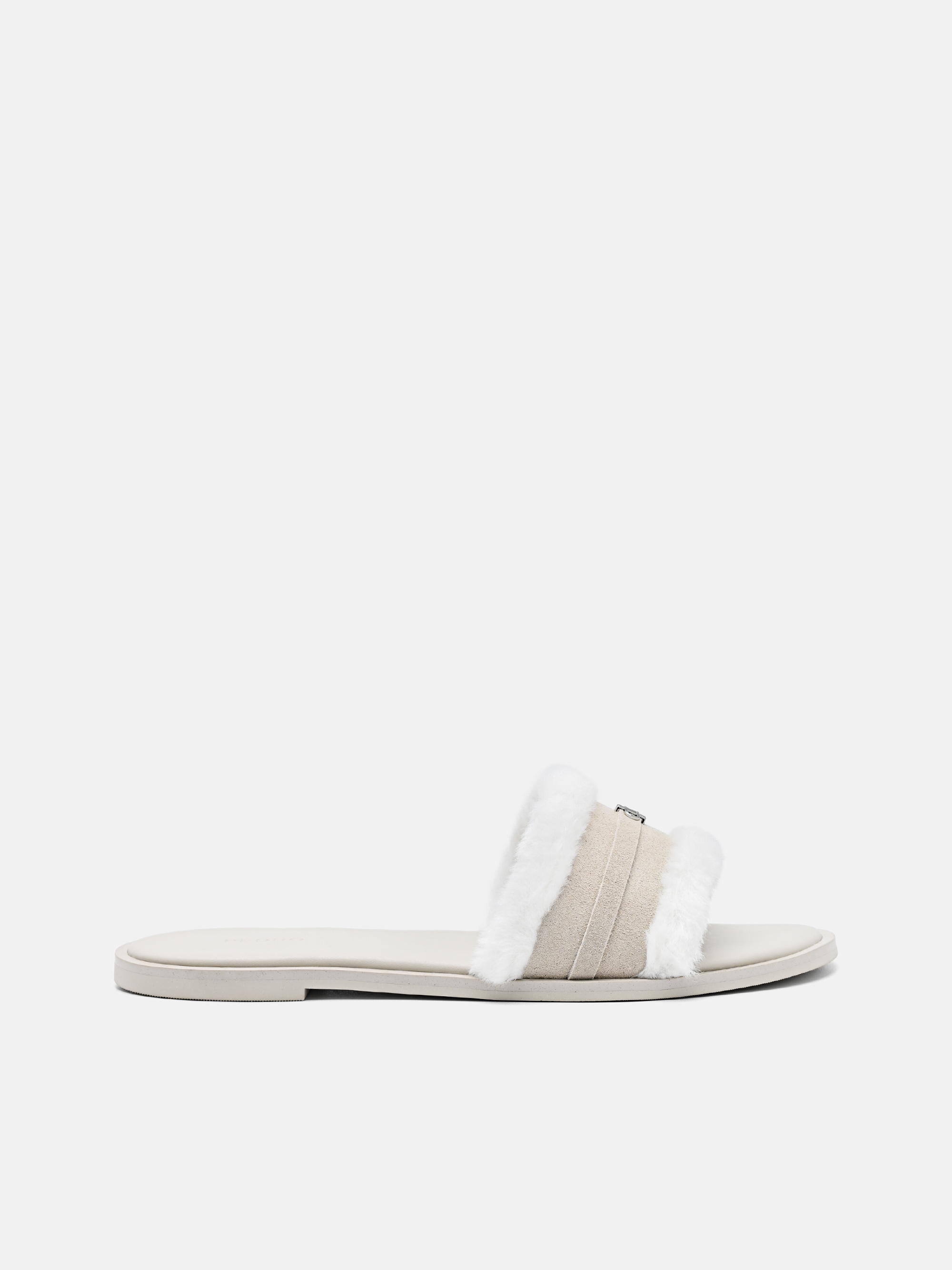 Chalk Suede Slide Sandals - PEDRO US