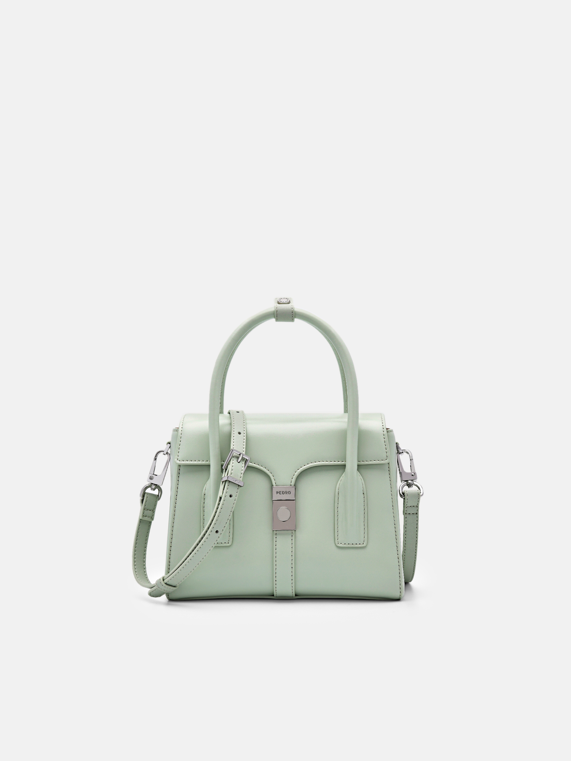 Light Green PEDRO Studio Farida Leather Compact Handbag - PEDRO MY