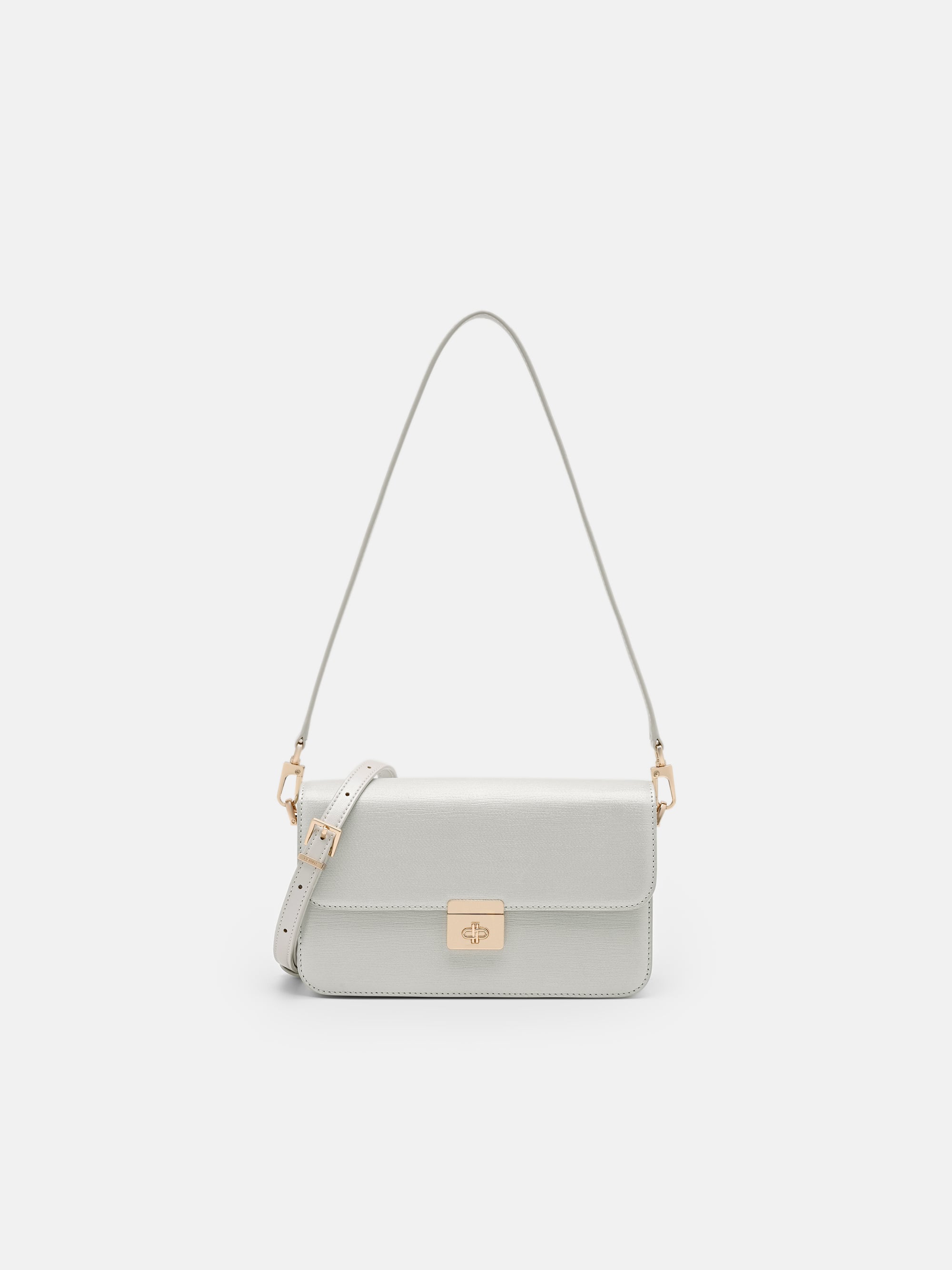 カモミール Silver Cameo Leather Shoulder Bag - PEDRO SG
