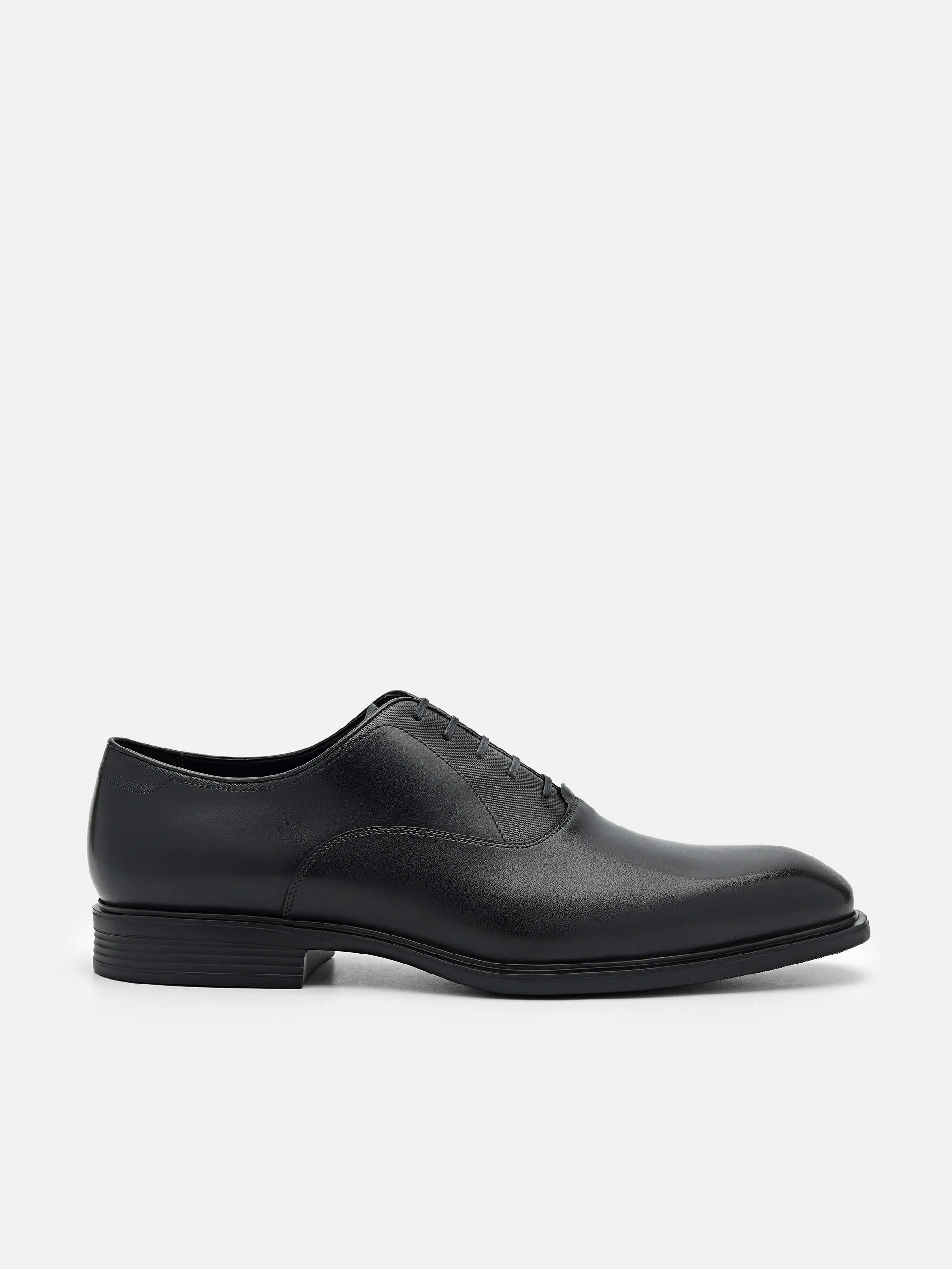 Black Leather Oxford Shoes - PEDRO SG