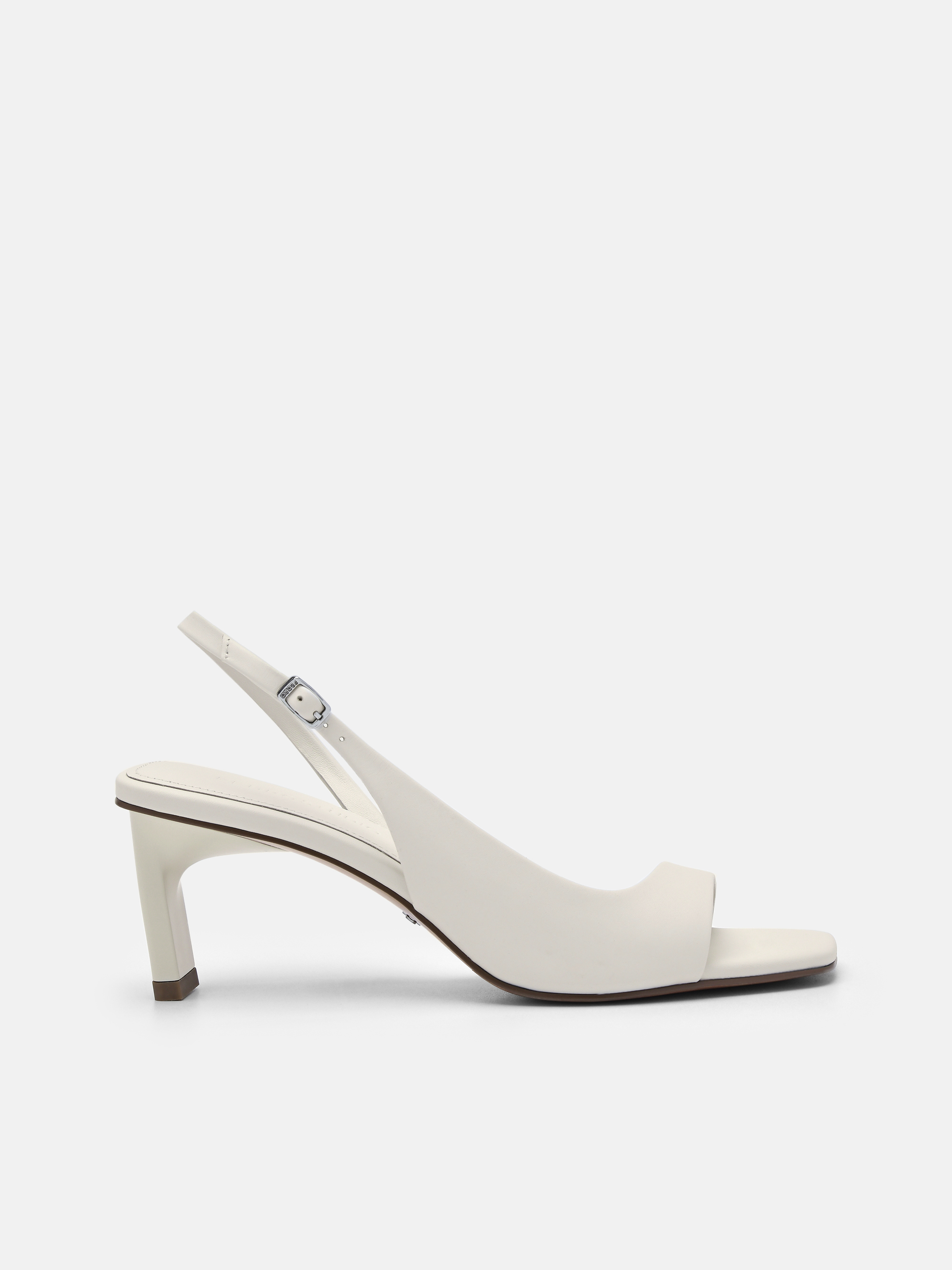 Chalk PEDRO Studio Simone Leather Heel Sandals - PEDRO US