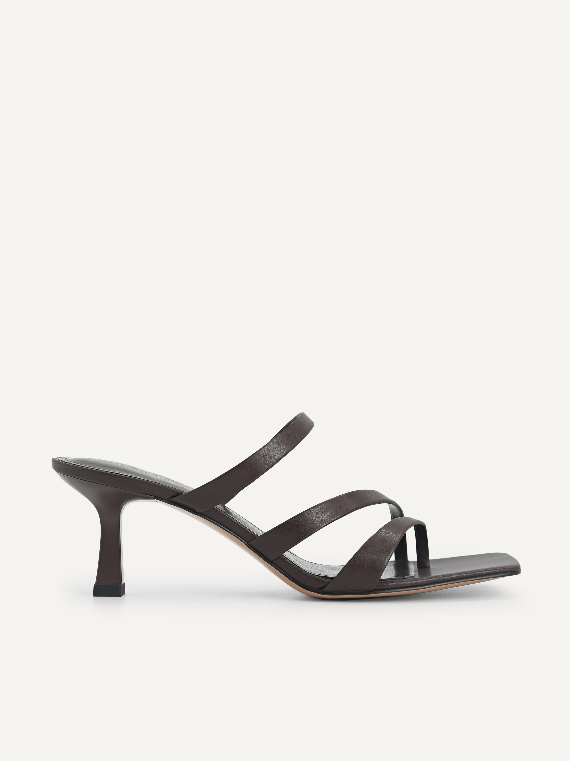 Dark Brown Strappy Heel Sandals - PEDRO SG