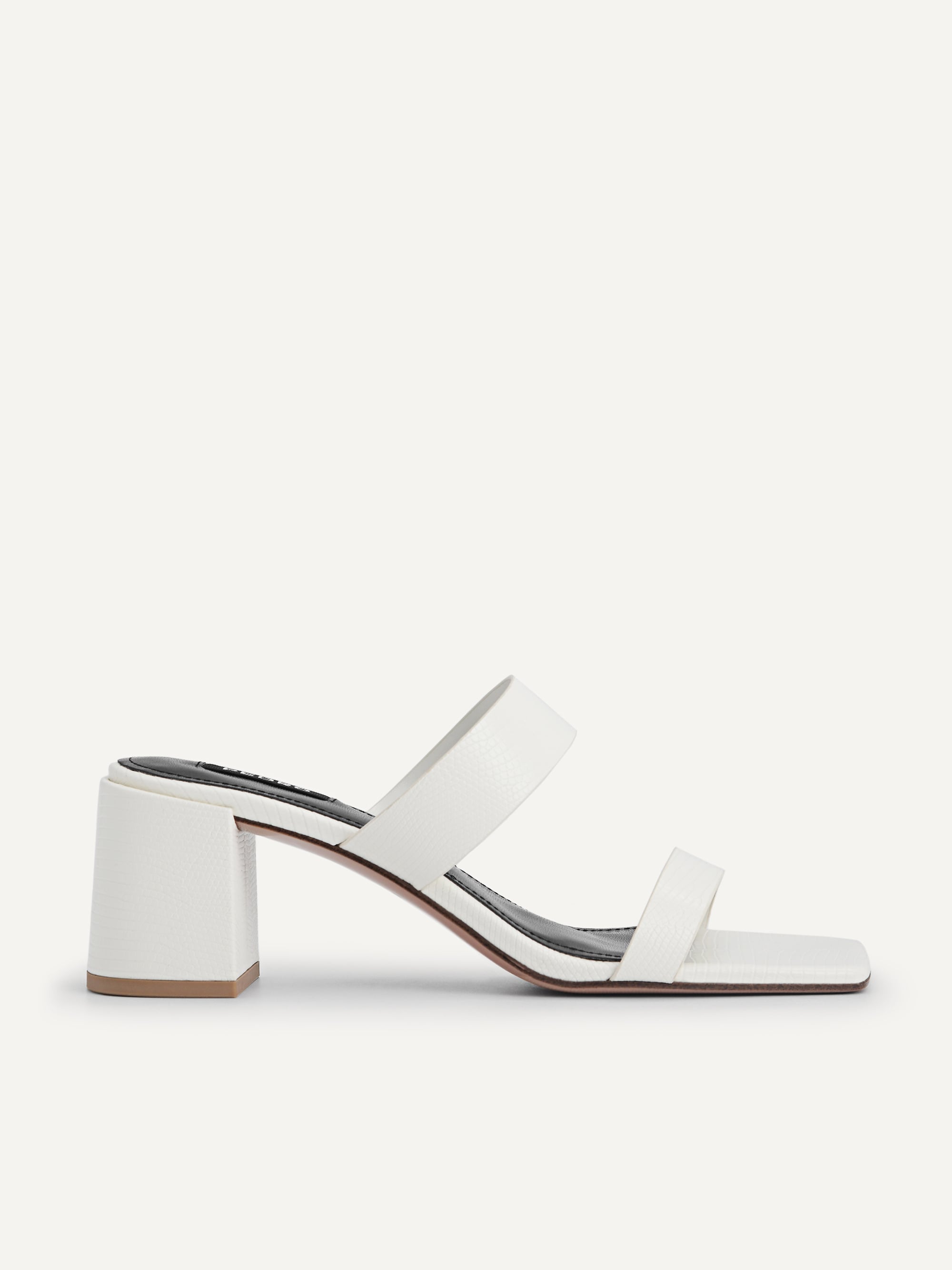 Chalk Lizard-effect Heeled Sandals 