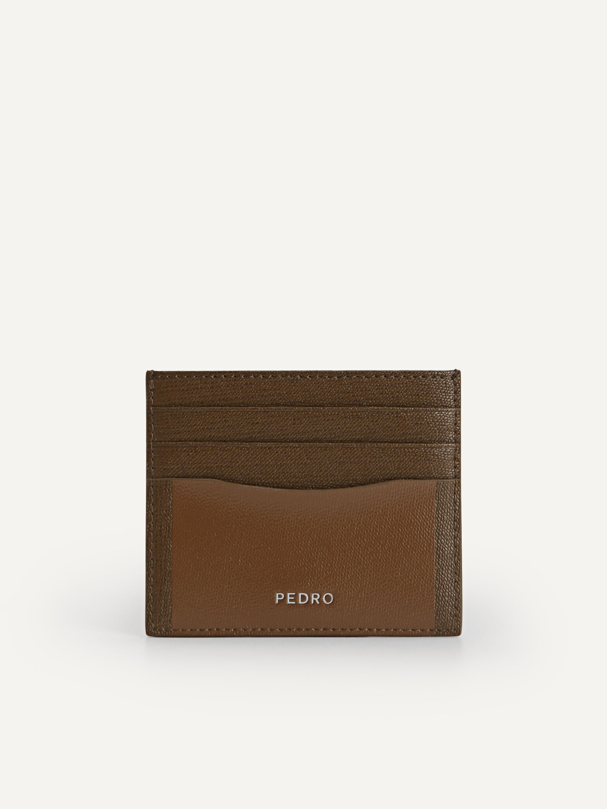 Dark Brown Full-Grain Leather Cardholder - PEDRO US