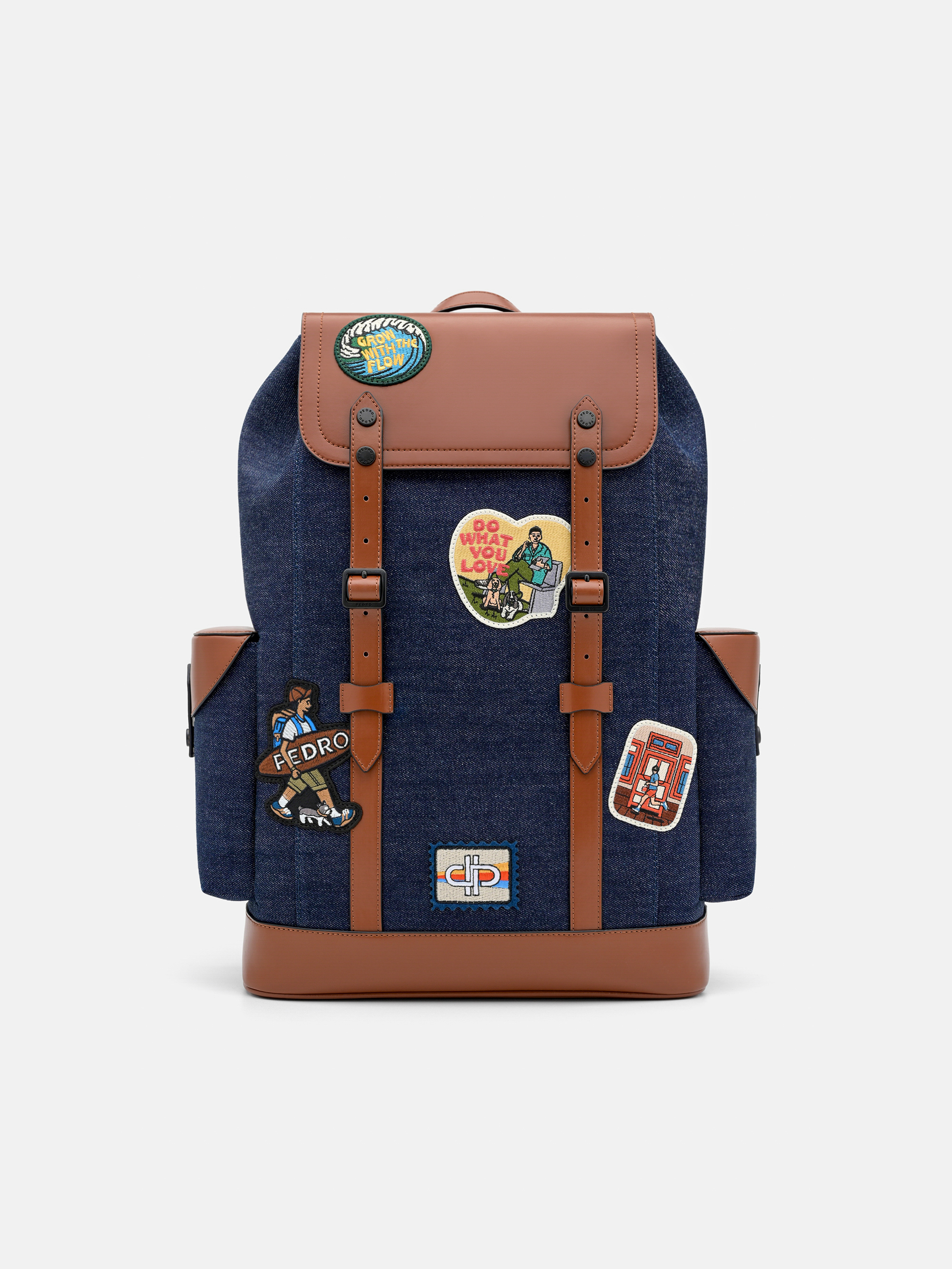 Navy Jones Denim Backpack - PEDRO SG