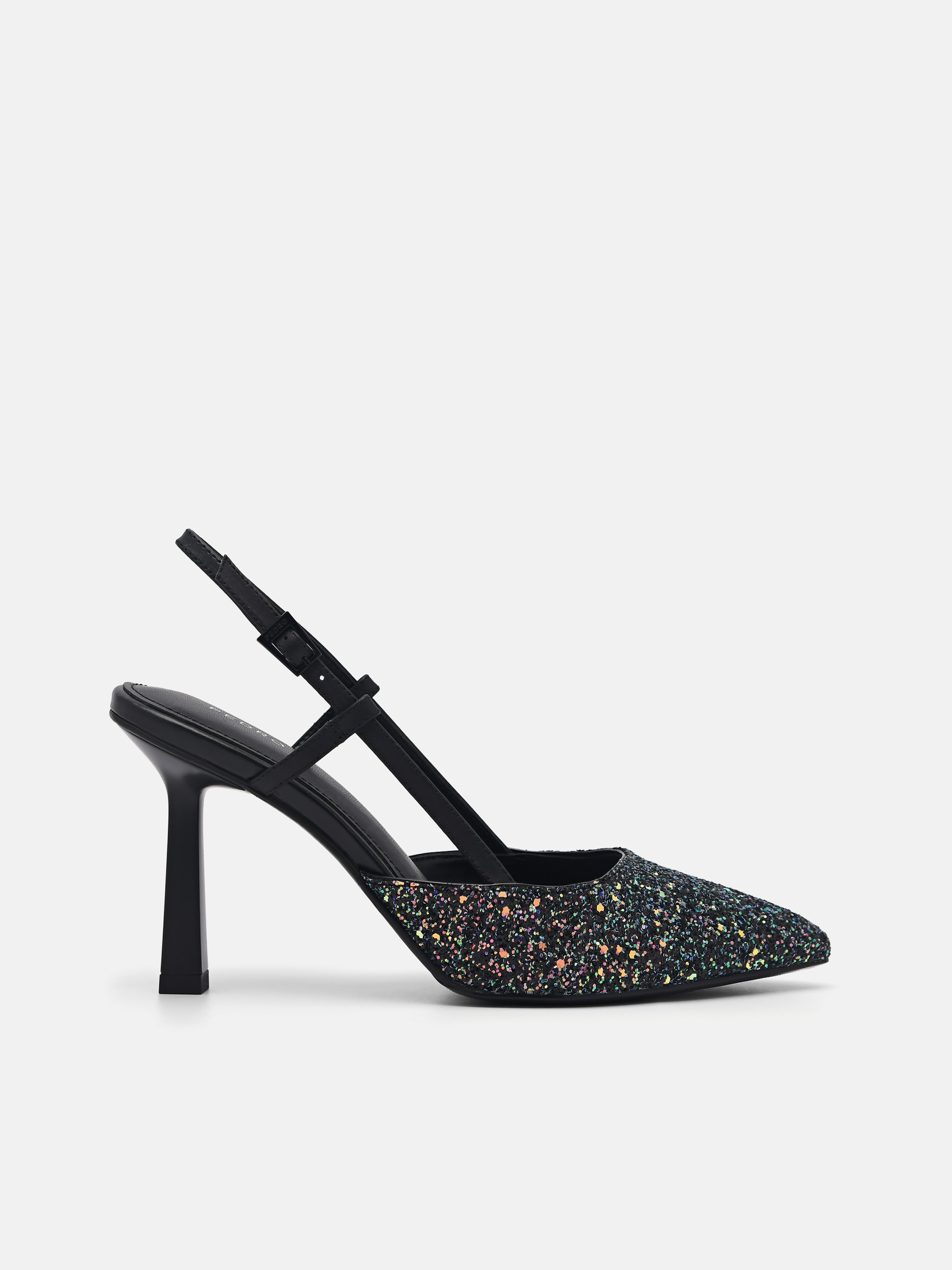 Black Lyra Leather Slingback Pumps - PEDRO SG