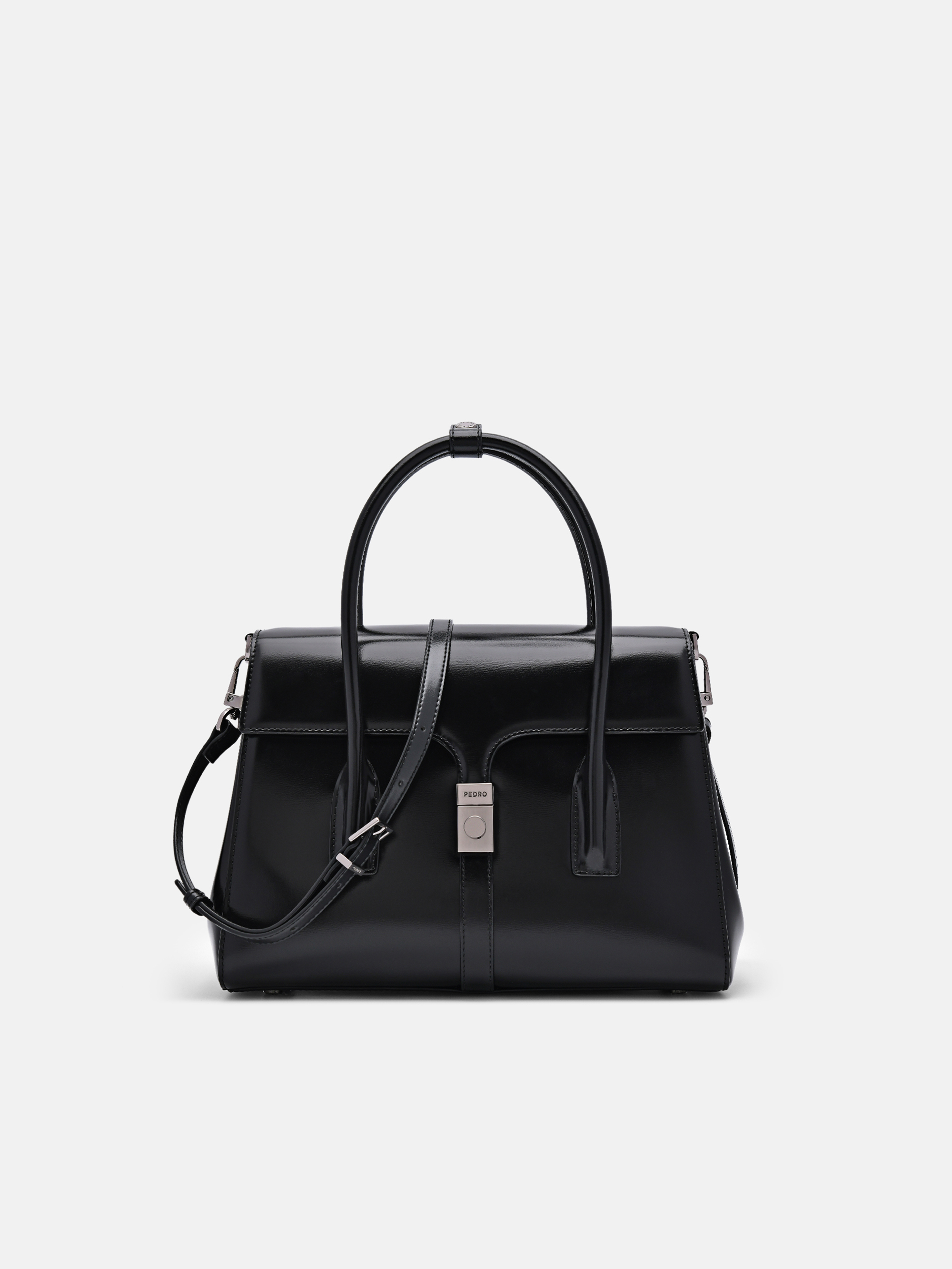 Black PEDRO Studio Farida Leather Handbag - PEDRO MY