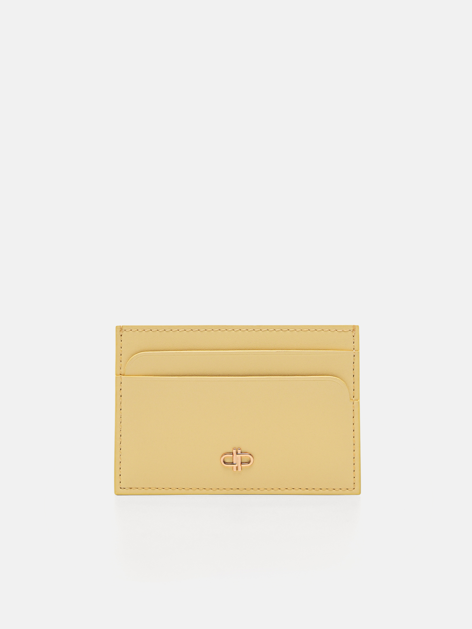 PEDRO Icon Mini Yellow Leather Card Holder - PEDRO International