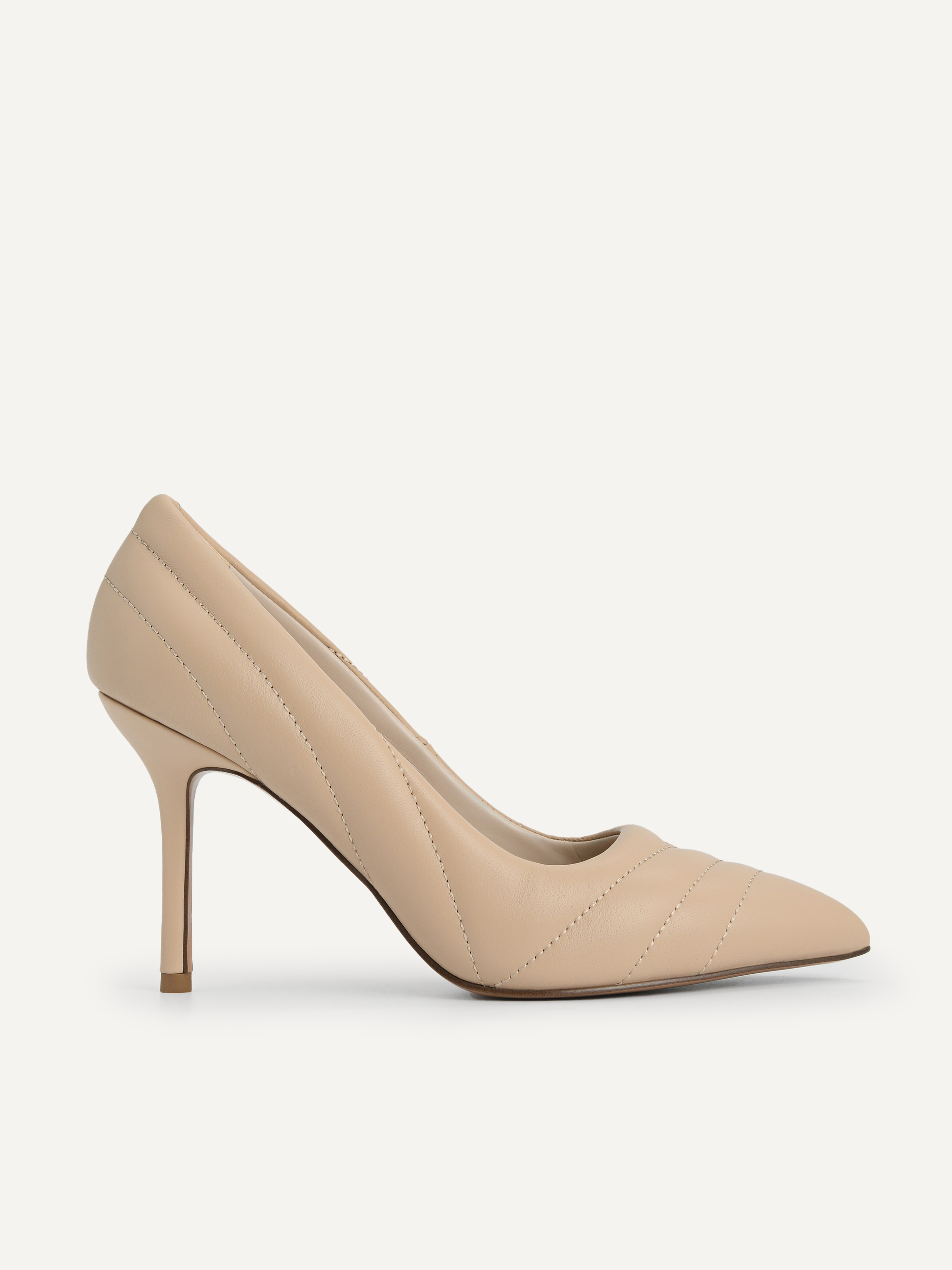 tan pointed toe pumps